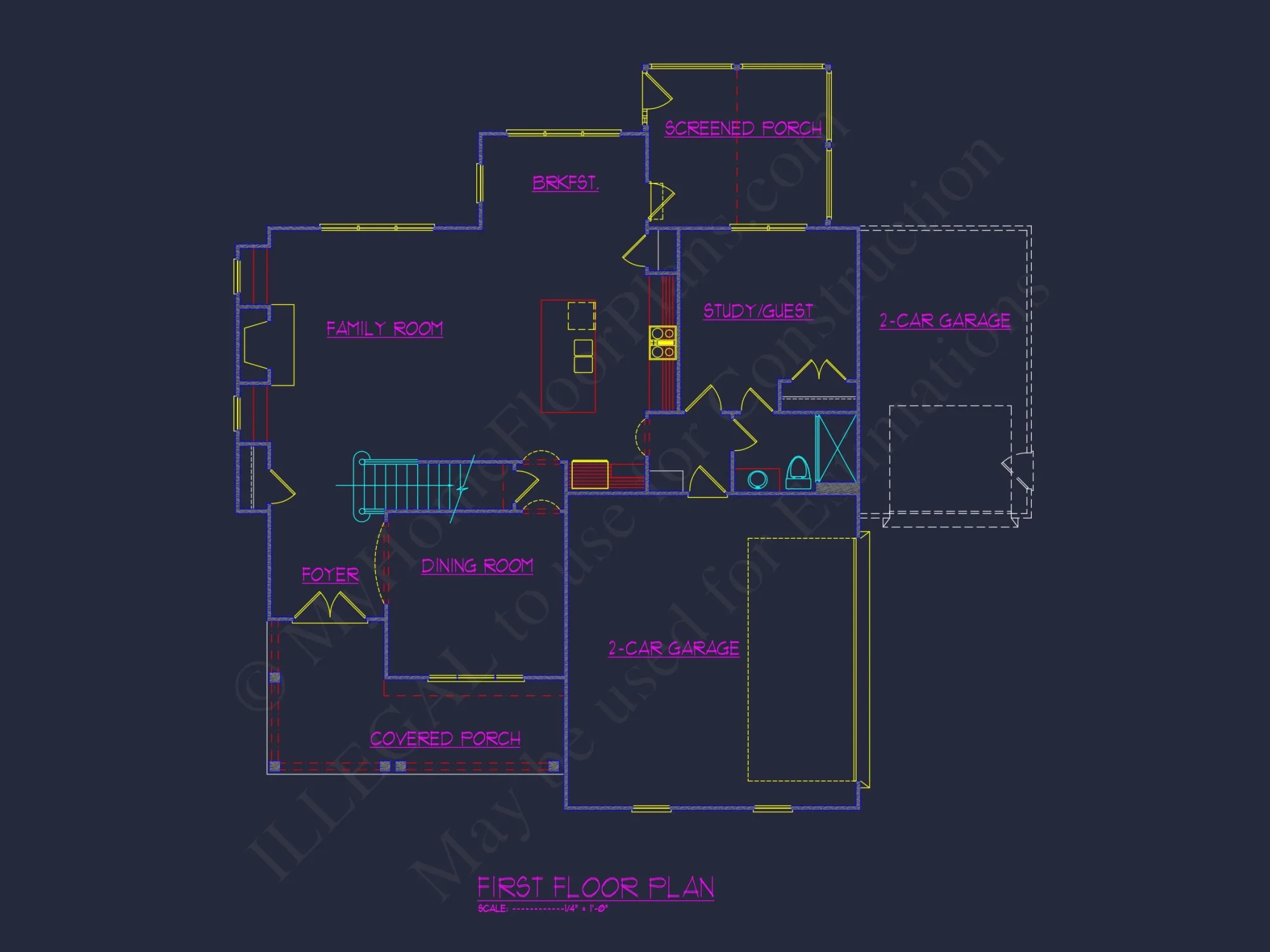 Elegant house Floor Plan with CAD Blueprint Designs
