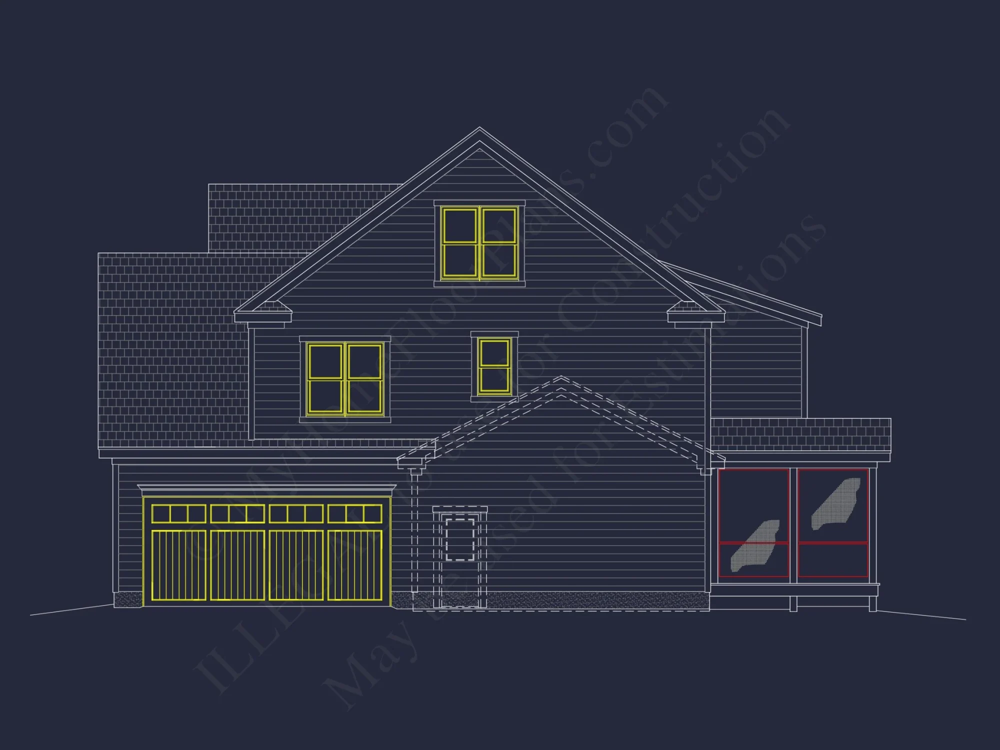 Elegant house Floor Plan with CAD Blueprint Designs