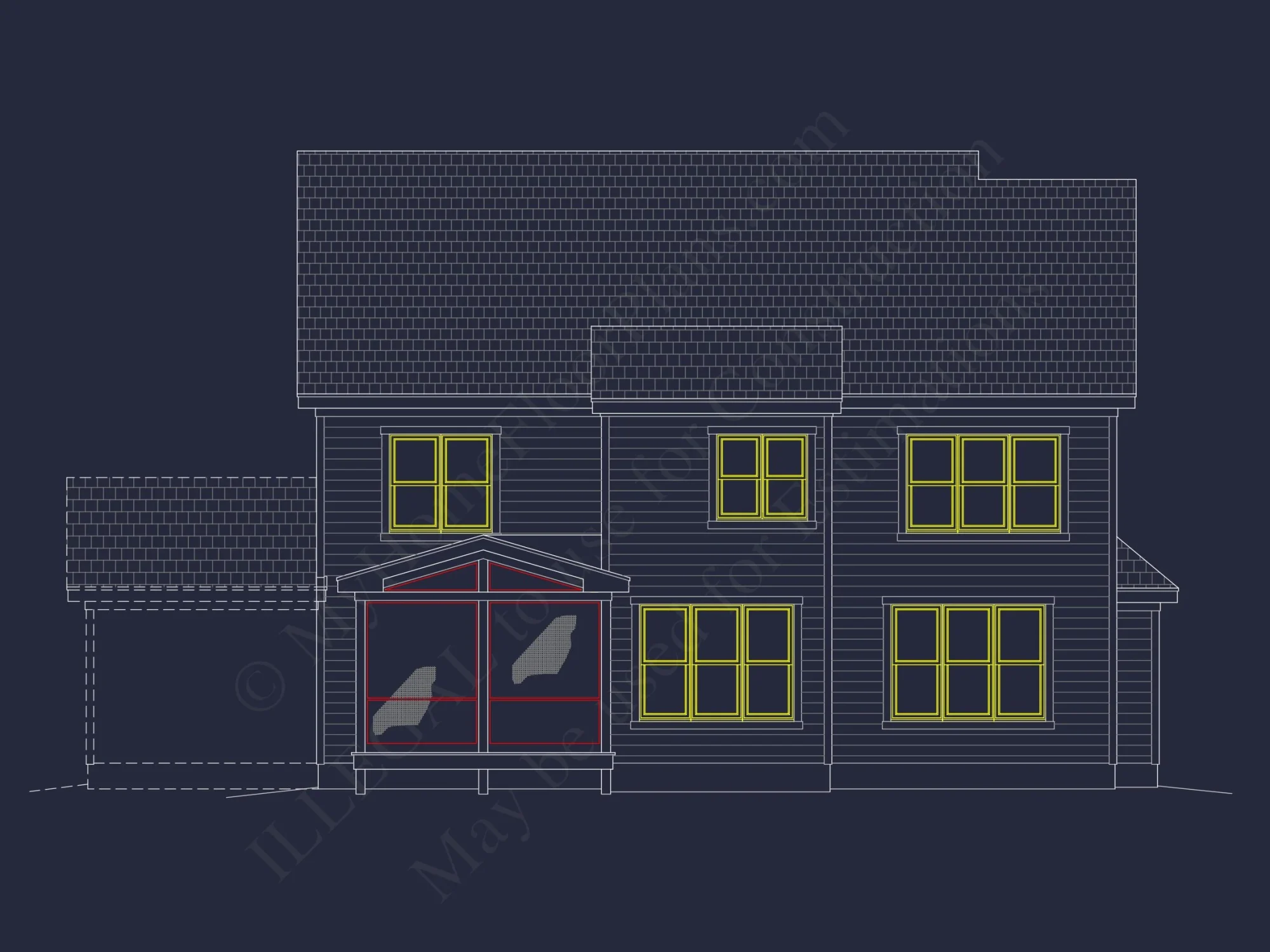 Elegant house Floor Plan with CAD Blueprint Designs