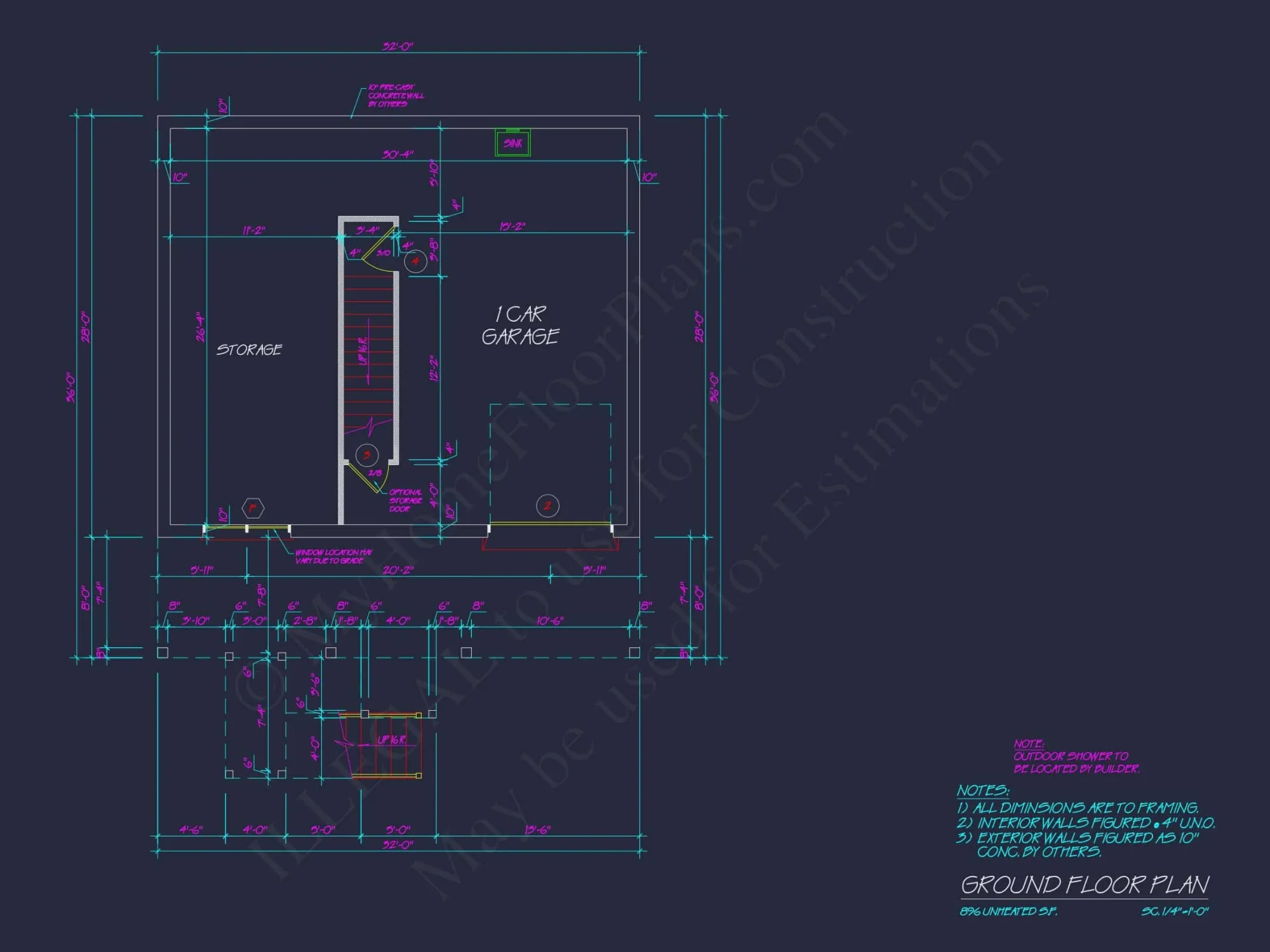 Traditional Craftsman house Plan with Detailed Floor Blueprint