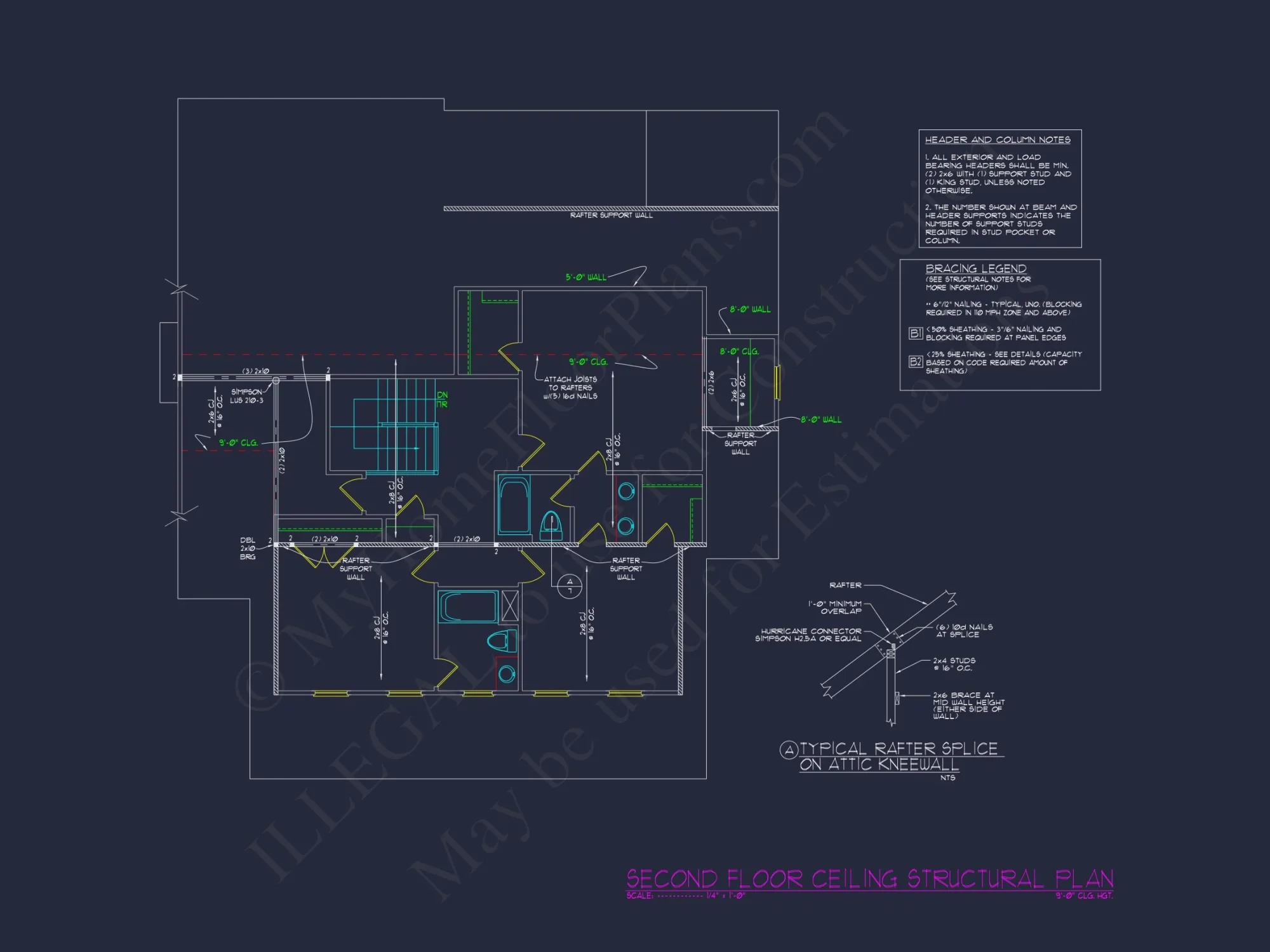 Modern CAD house Design with 4 Bedrooms & Floor Plan Details