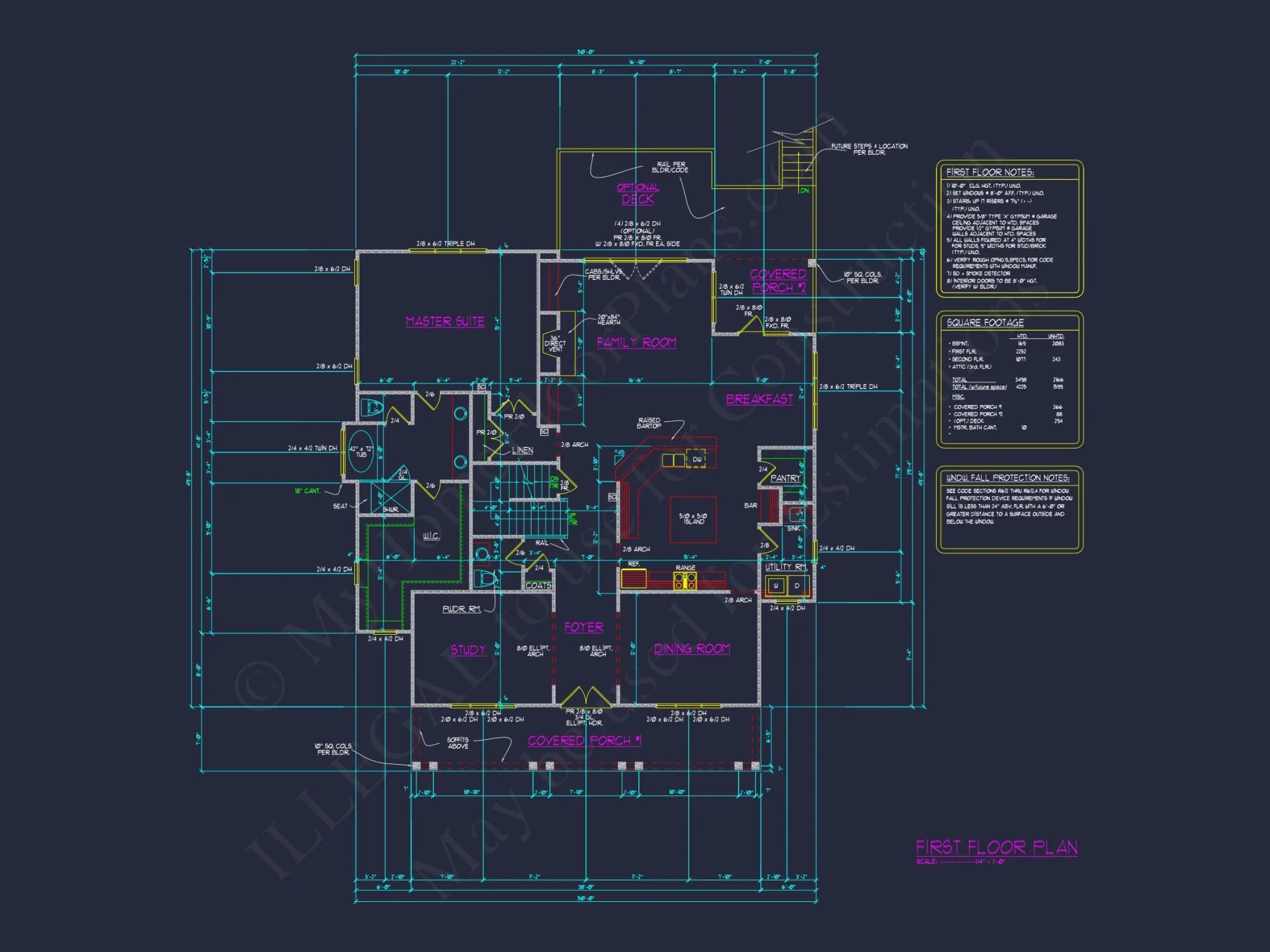 Modern CAD house Design with 4 Bedrooms & Floor Plan Details