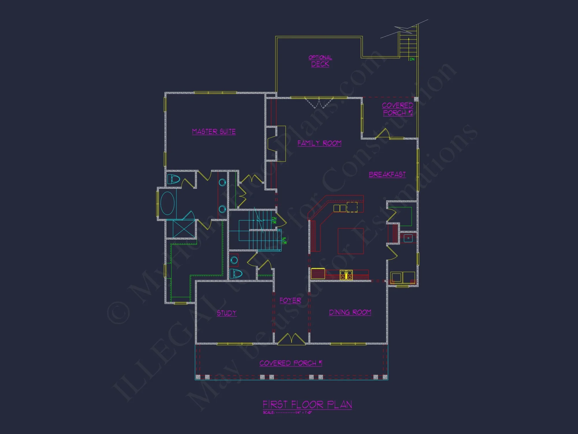 Modern CAD house Design with 4 Bedrooms & Floor Plan Details