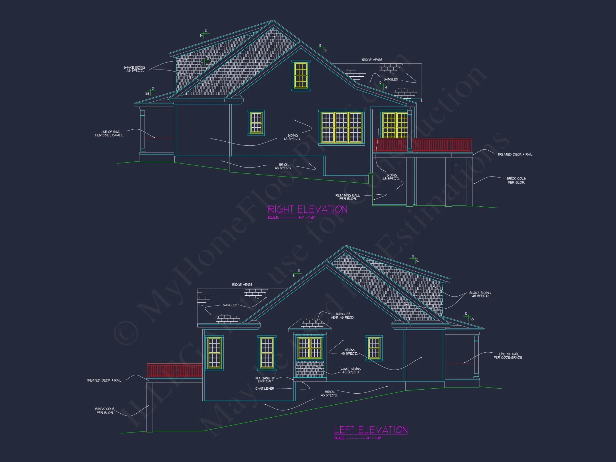 Modern CAD house Design with 4 Bedrooms & Floor Plan Details