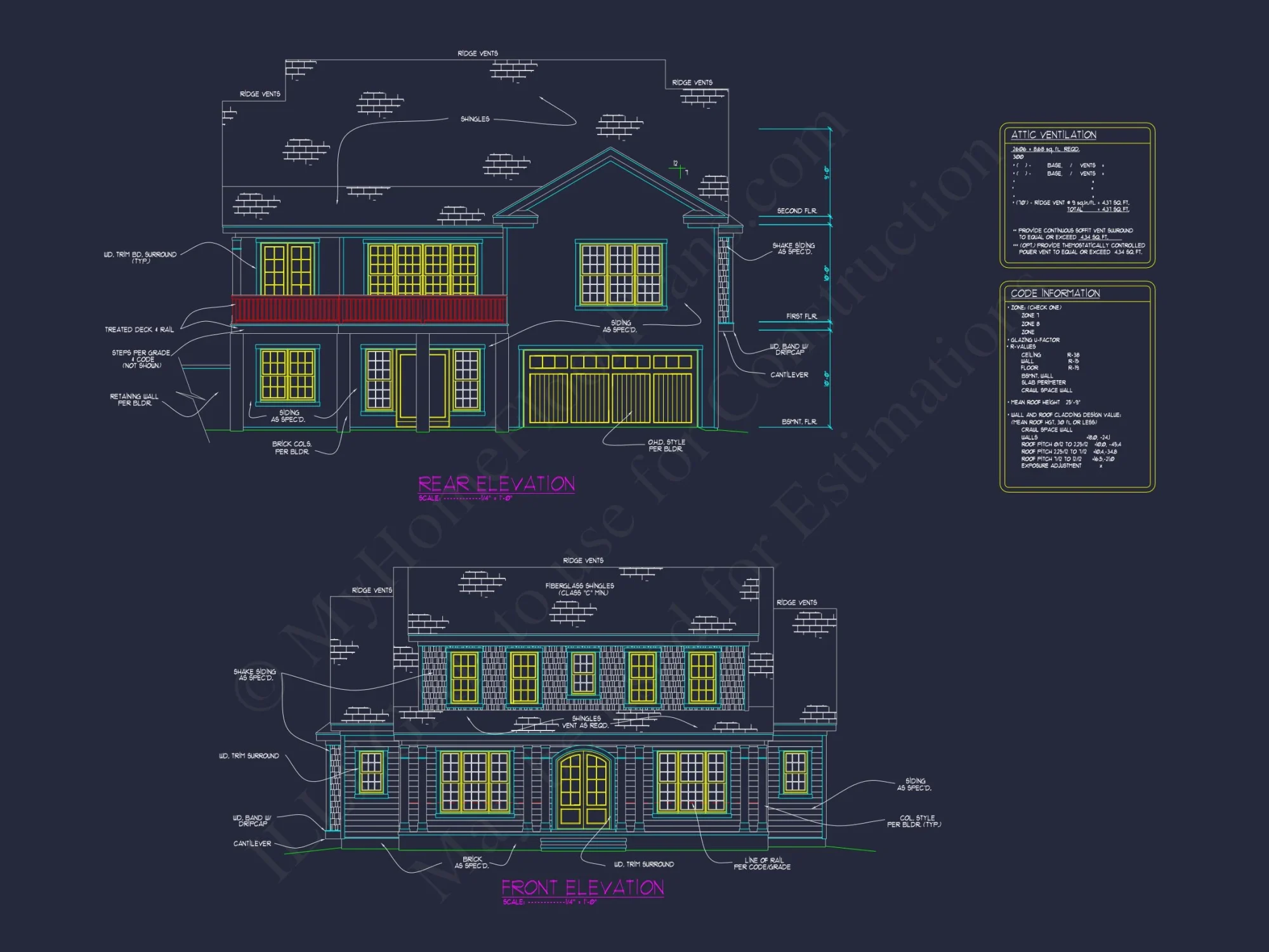 Modern CAD house Design with 4 Bedrooms & Floor Plan Details