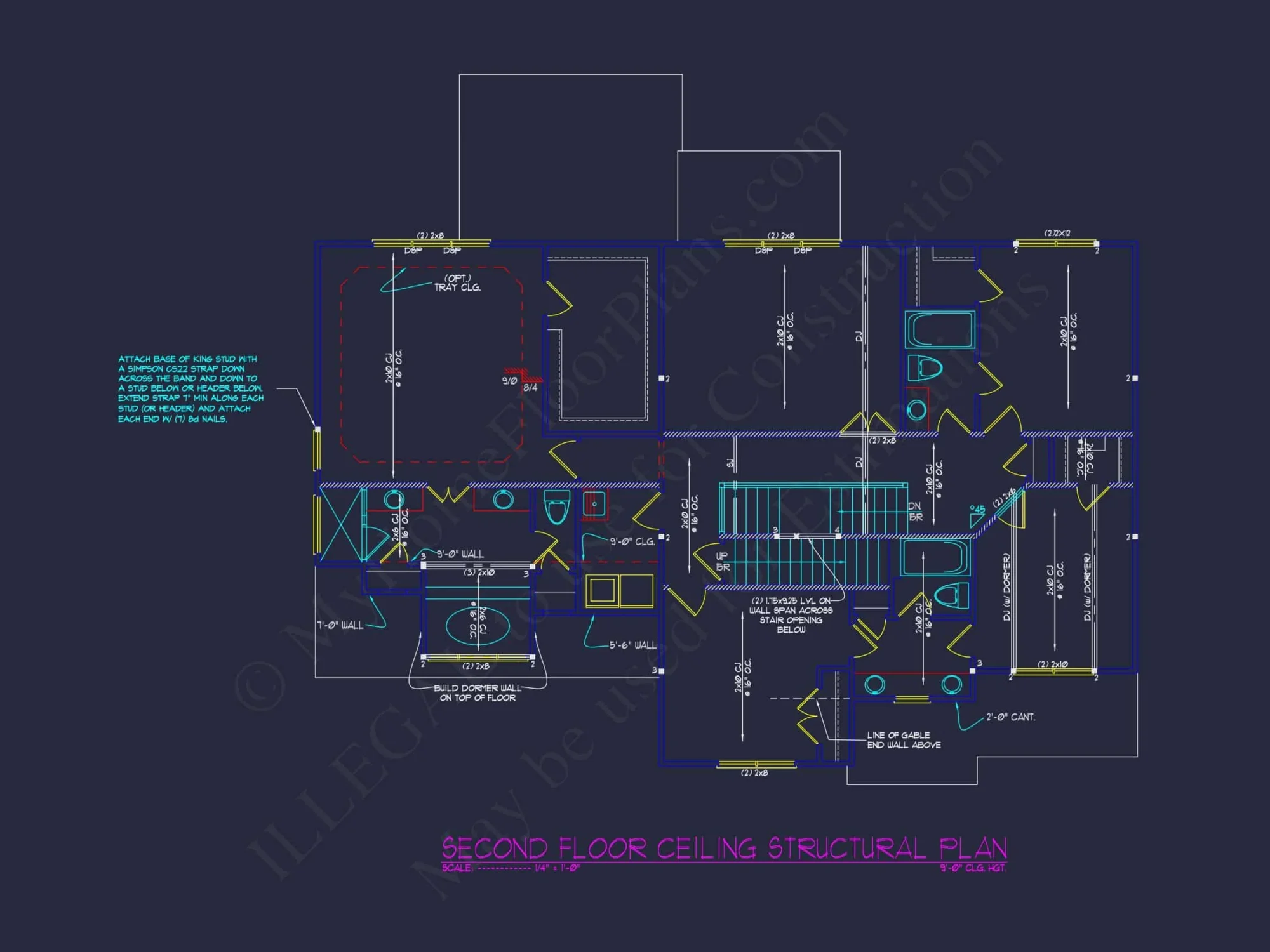 Elegant house Plan with Open Floor Plan, CAD & Blueprint Designs