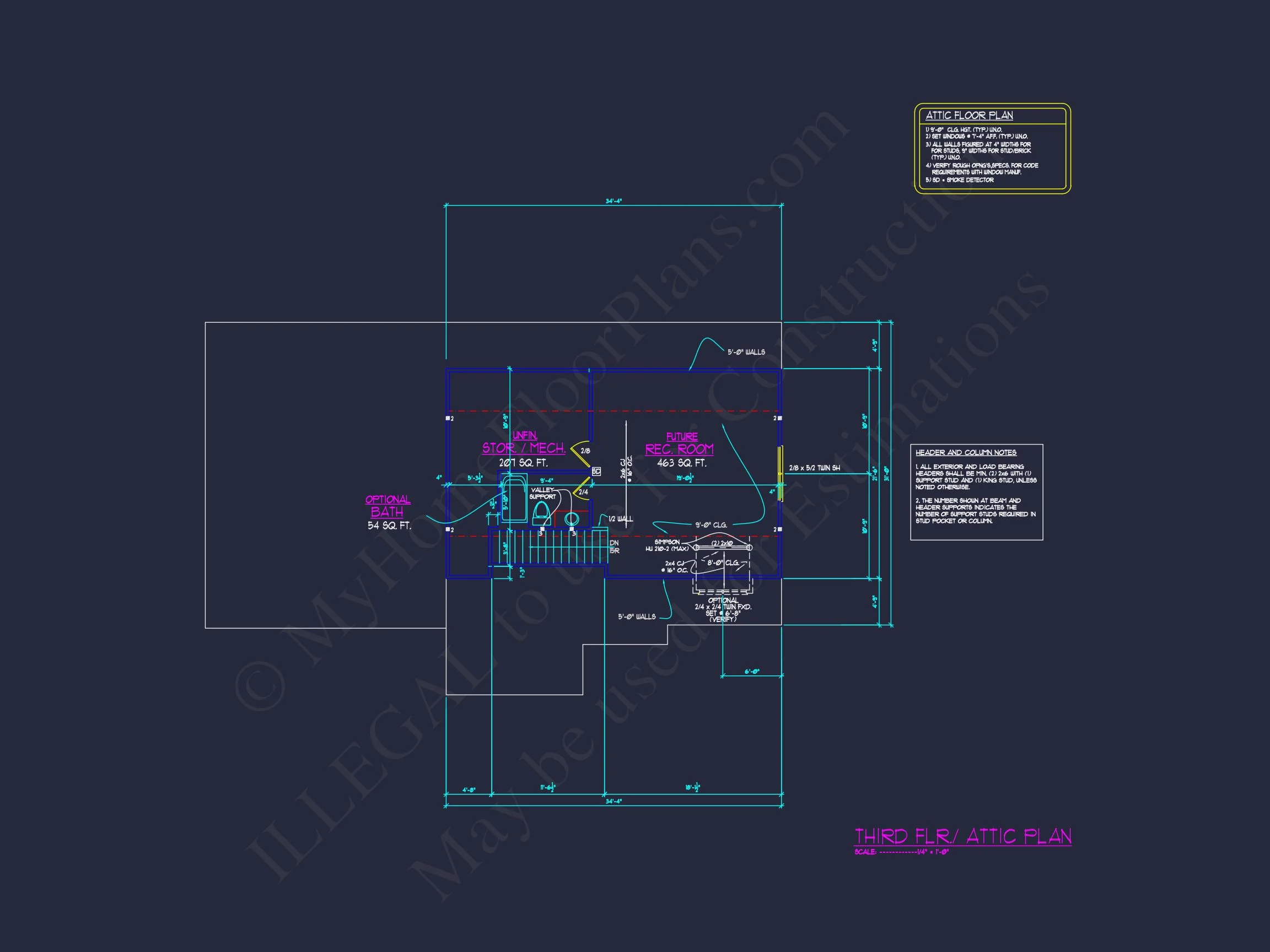 Elegant house Plan with Open Floor Plan, CAD & Blueprint Designs