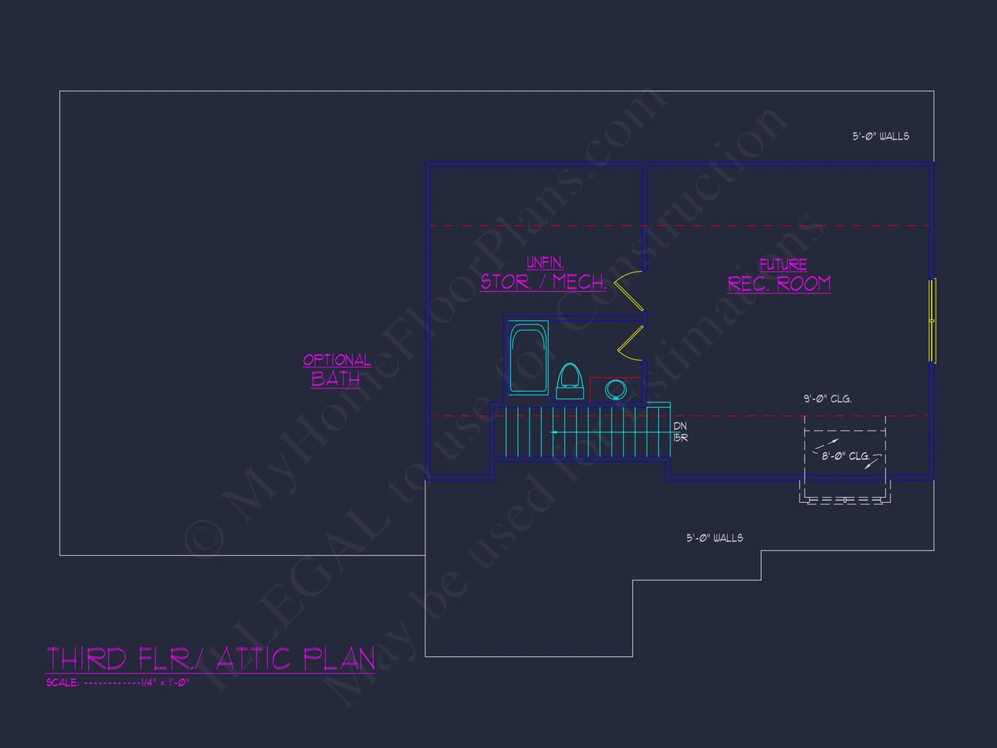 Elegant house Plan with Open Floor Plan, CAD & Blueprint Designs