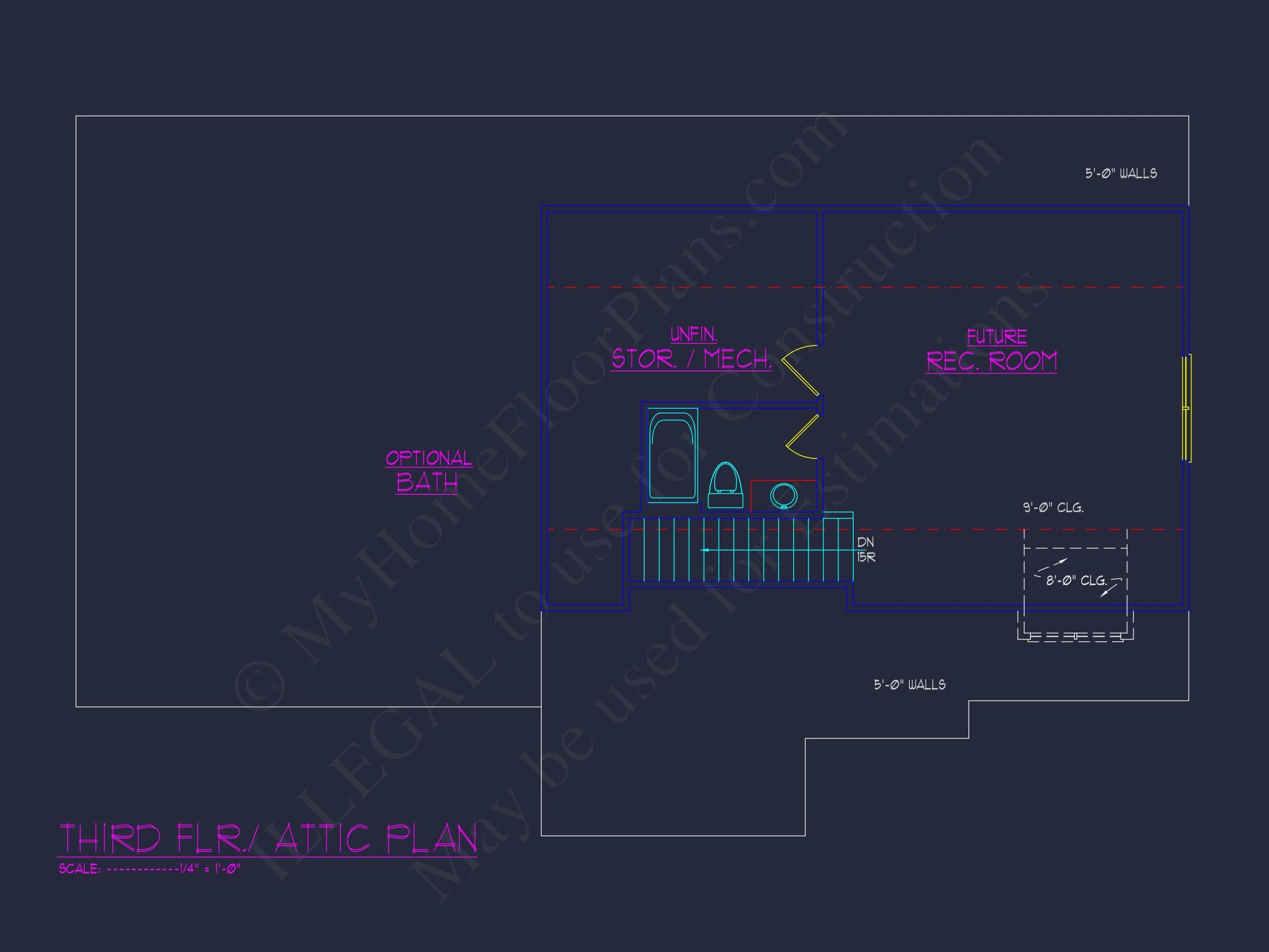 Elegant house Plan with Open Floor Plan, CAD & Blueprint Designs