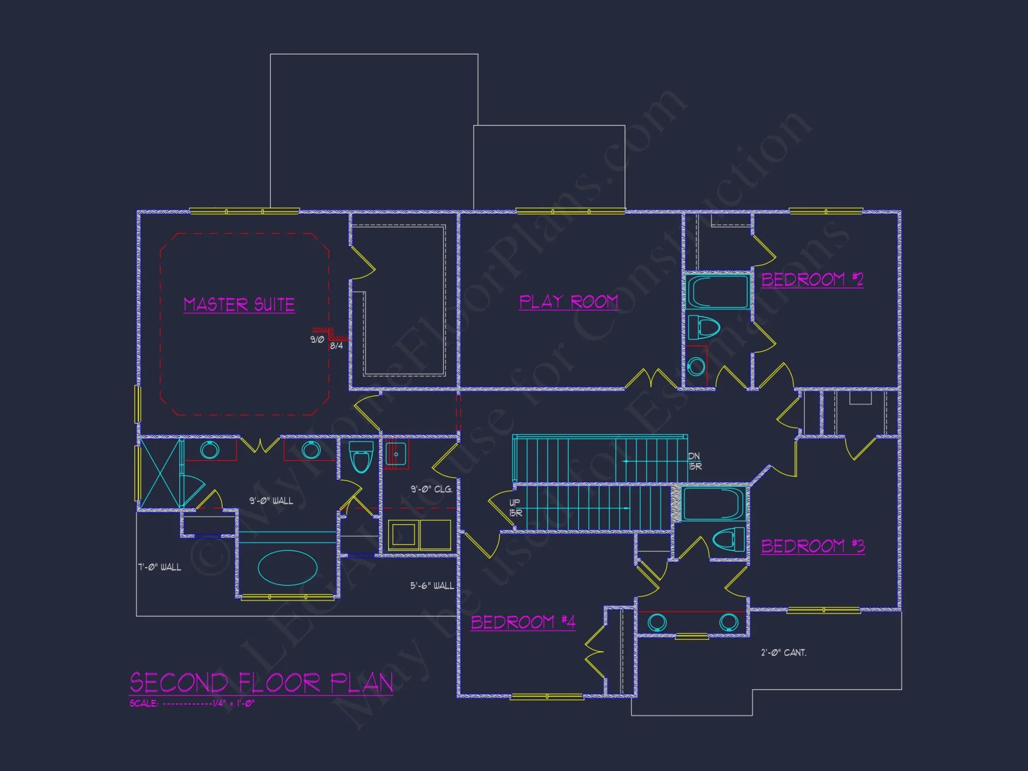 Elegant house Plan with Open Floor Plan, CAD & Blueprint Designs