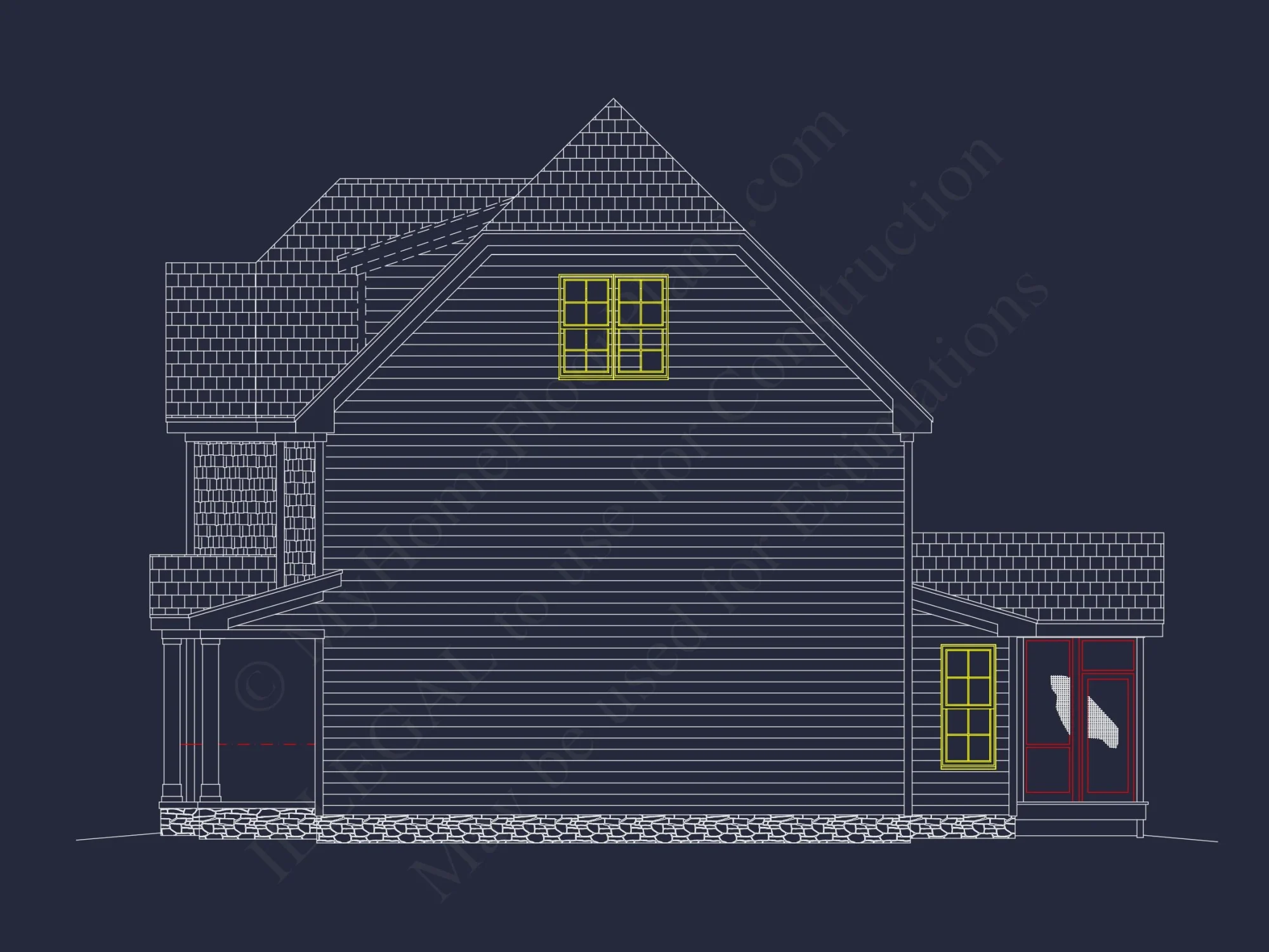 Elegant house Plan with Open Floor Plan, CAD & Blueprint Designs