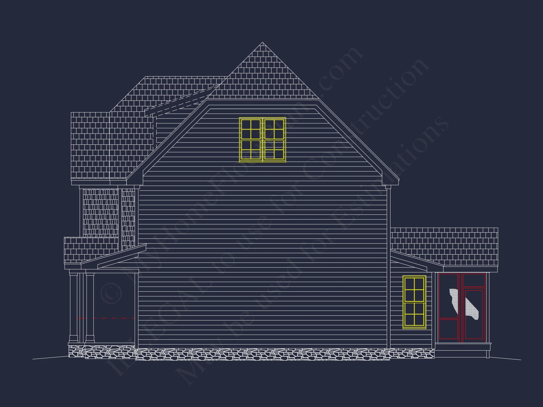 Elegant house Plan with Open Floor Plan, CAD & Blueprint Designs