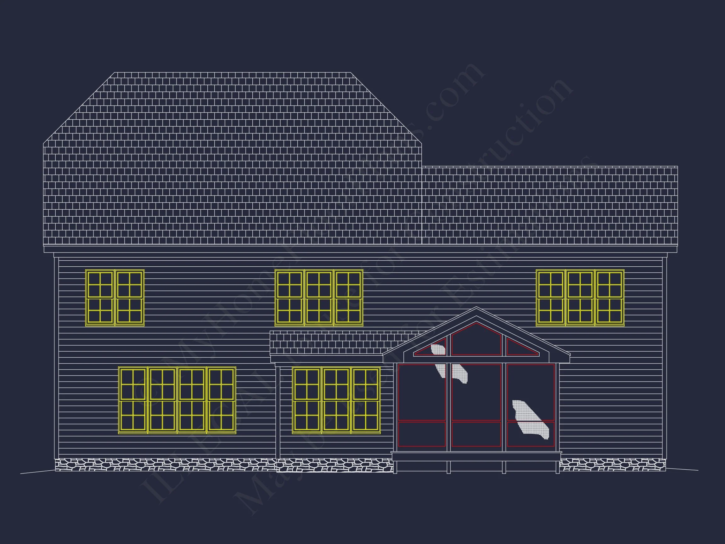 Elegant house Plan with Open Floor Plan, CAD & Blueprint Designs