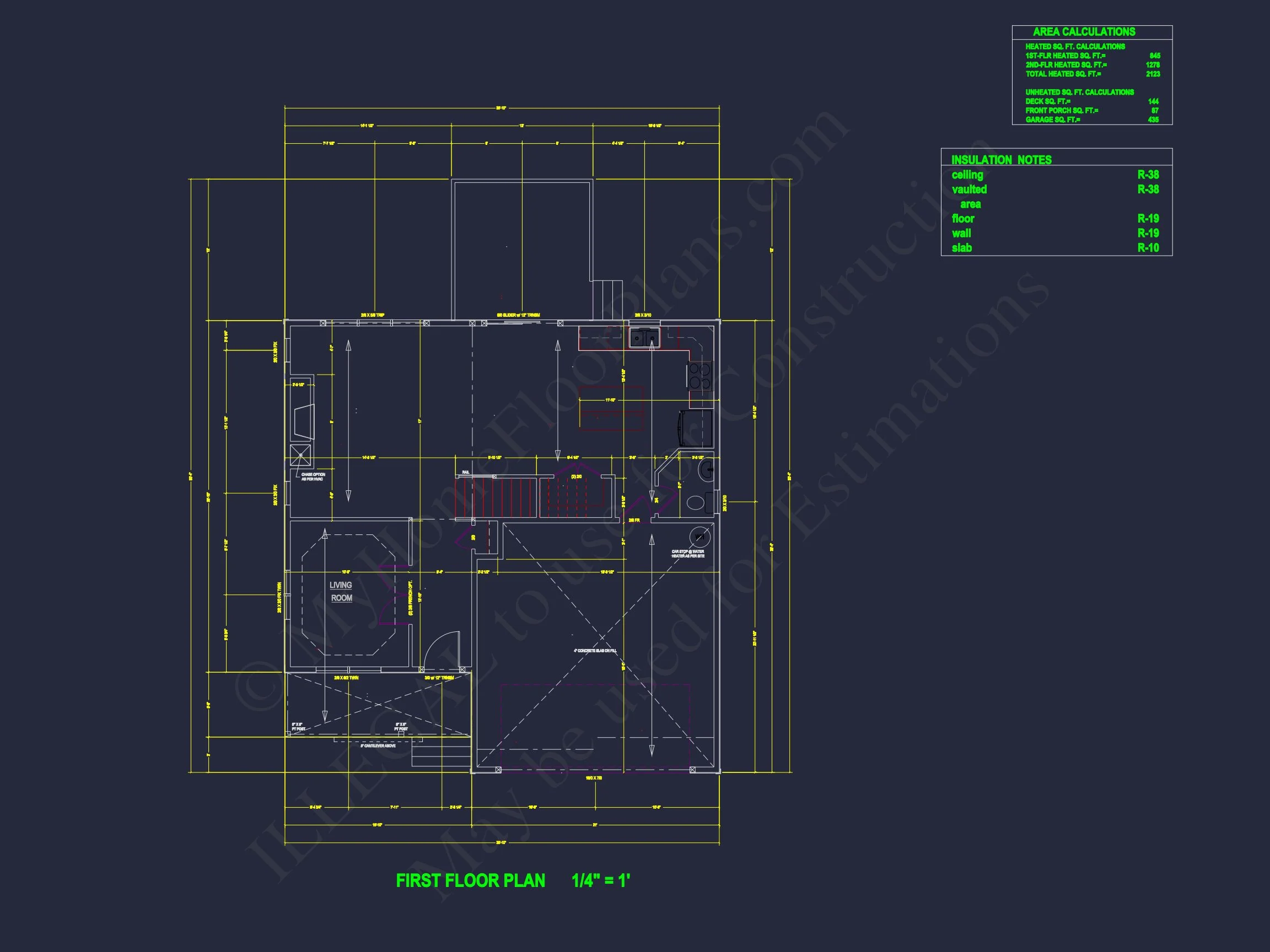 Modern Suburban house Plan - CAD Blueprint for a 2-Story Design