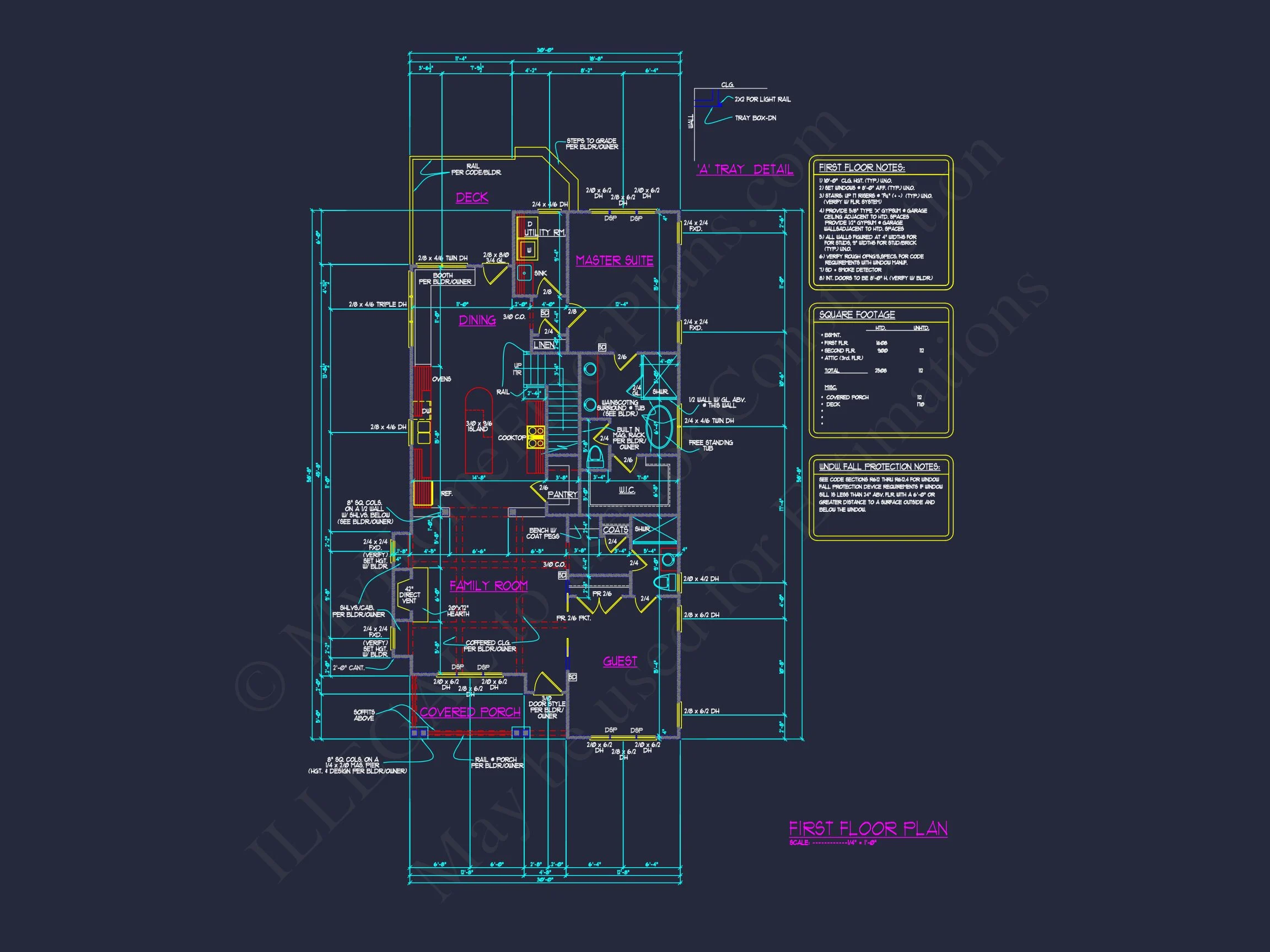 14-1992 HOUSE PLAN - House Floor Plan Design: 2-Story Craftsman Blueprint with CAD 17 house Floor Plan Design: 2-Story Craftsman Blueprint with CAD