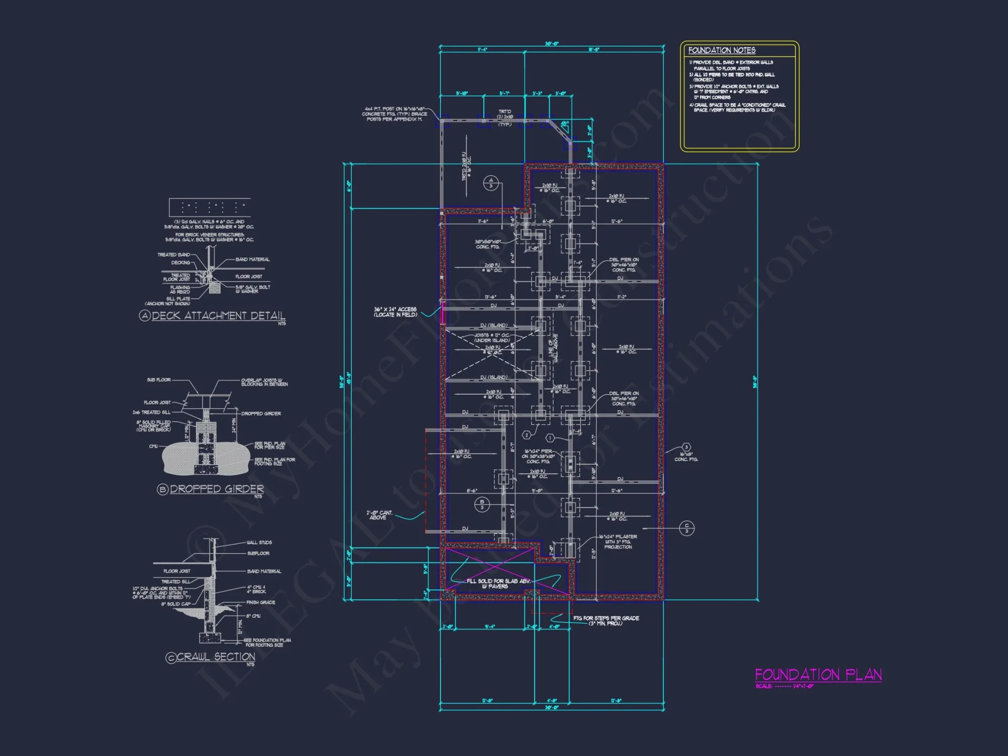 house Floor Plan Design: 2-Story Craftsman Blueprint with CAD