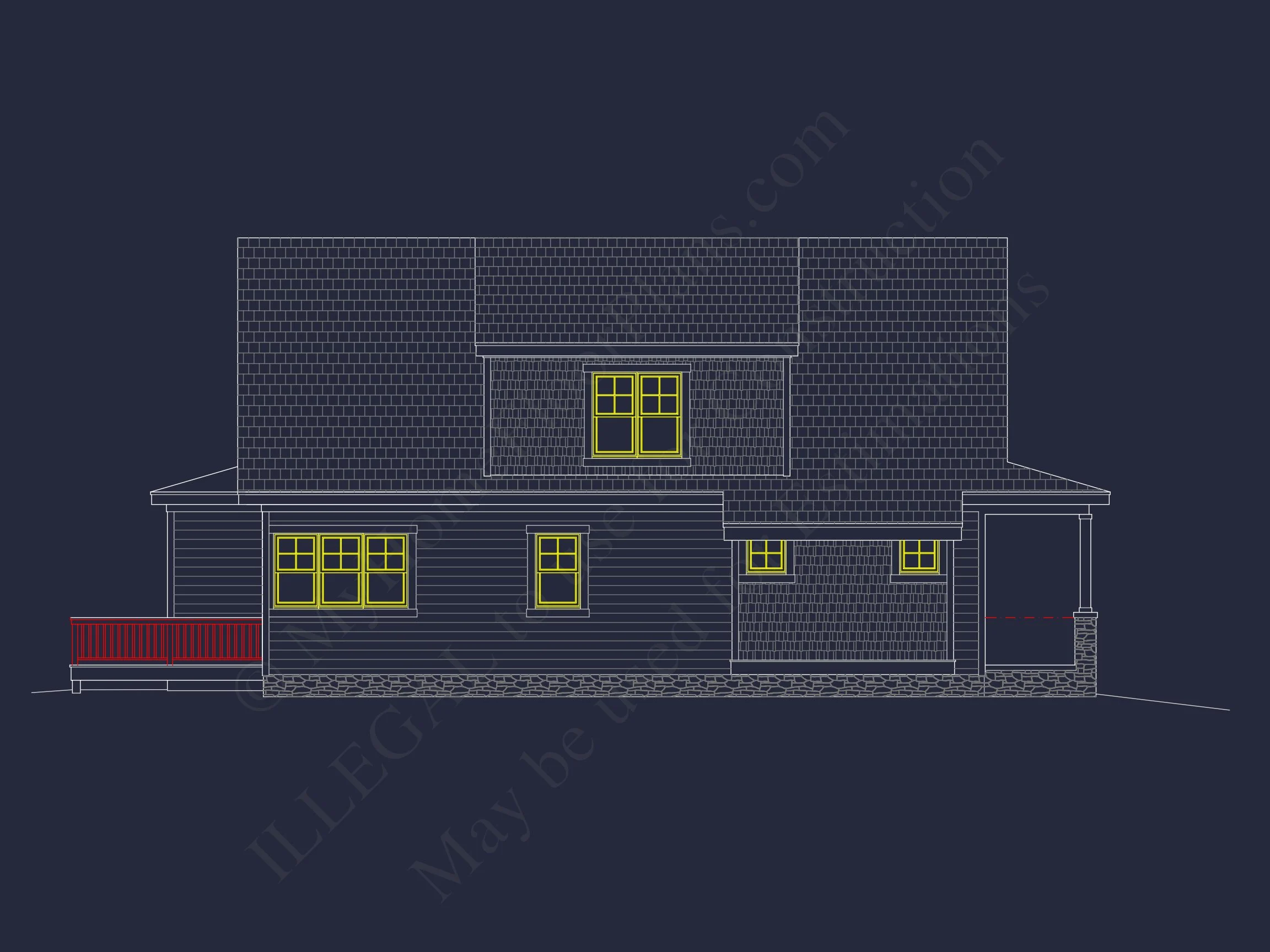 14-1992 HOUSE PLAN - House Floor Plan Design: 2-Story Craftsman Blueprint with CAD 10 house Floor Plan Design: 2-Story Craftsman Blueprint with CAD