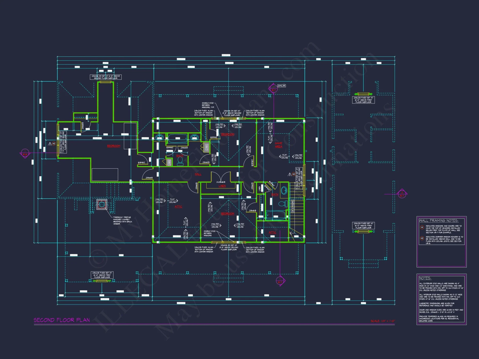 Modern Craftsman house Blueprint with Spacious Floor Plans
