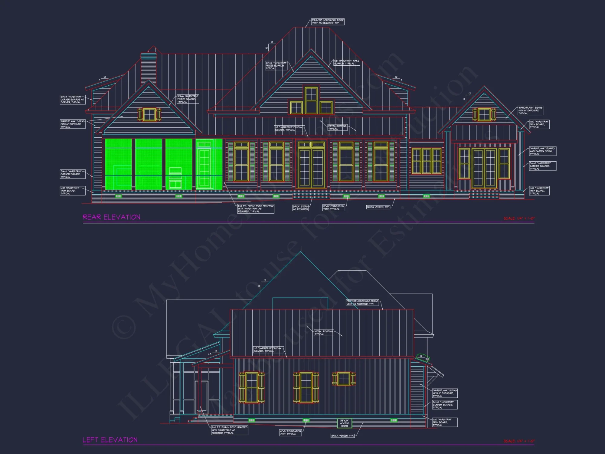 Modern Craftsman house Blueprint with Spacious Floor Plans