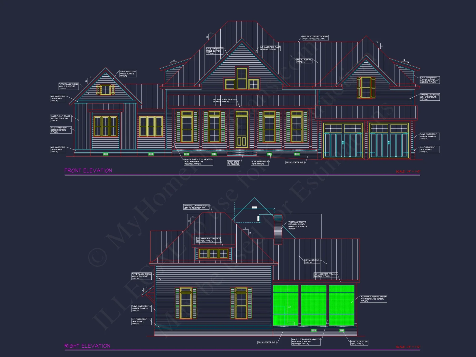 Modern Craftsman house Blueprint with Spacious Floor Plans