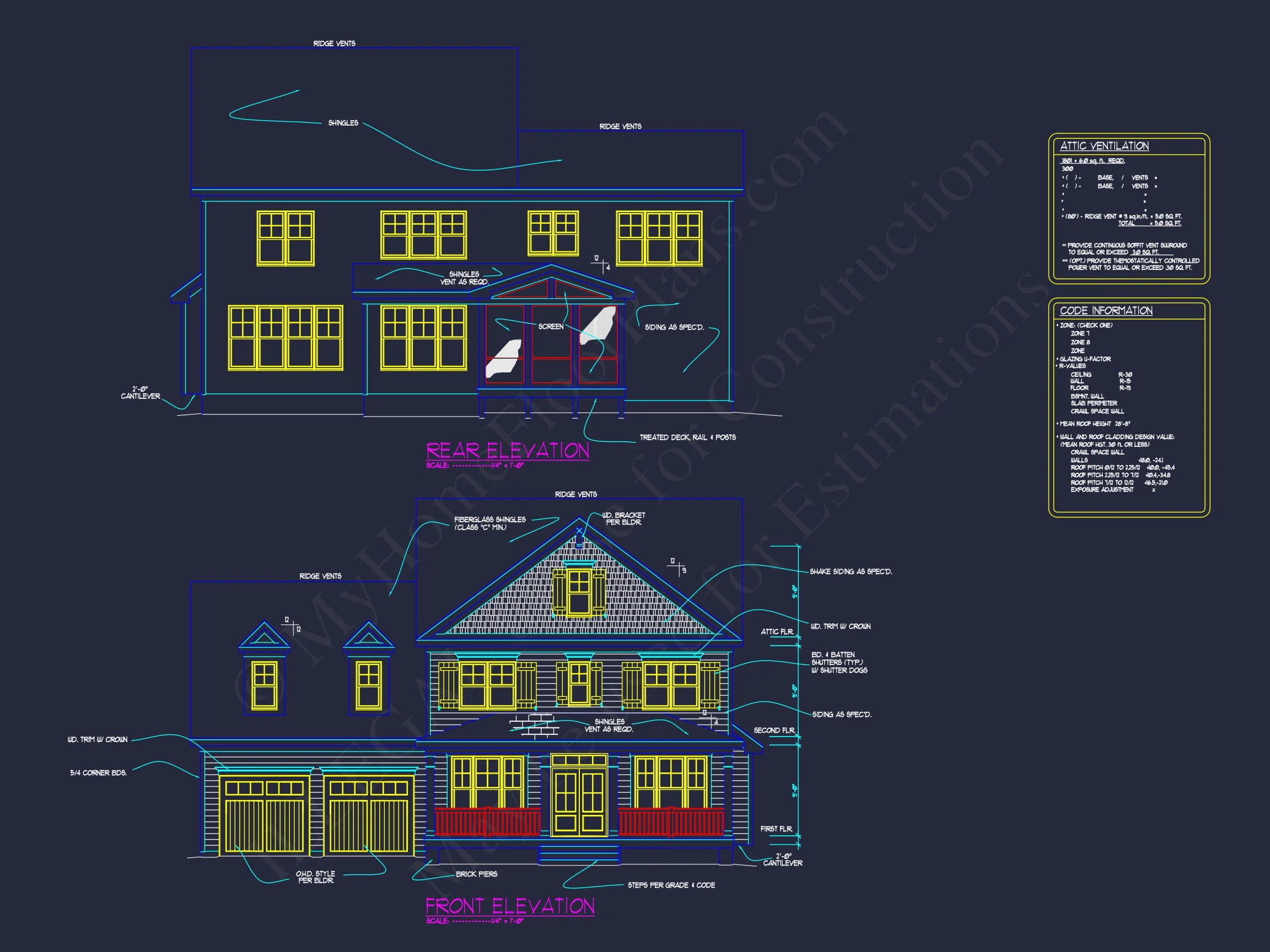 "Image of a traditional Craftsman style house plan featuring 2.5 floors and a garage"