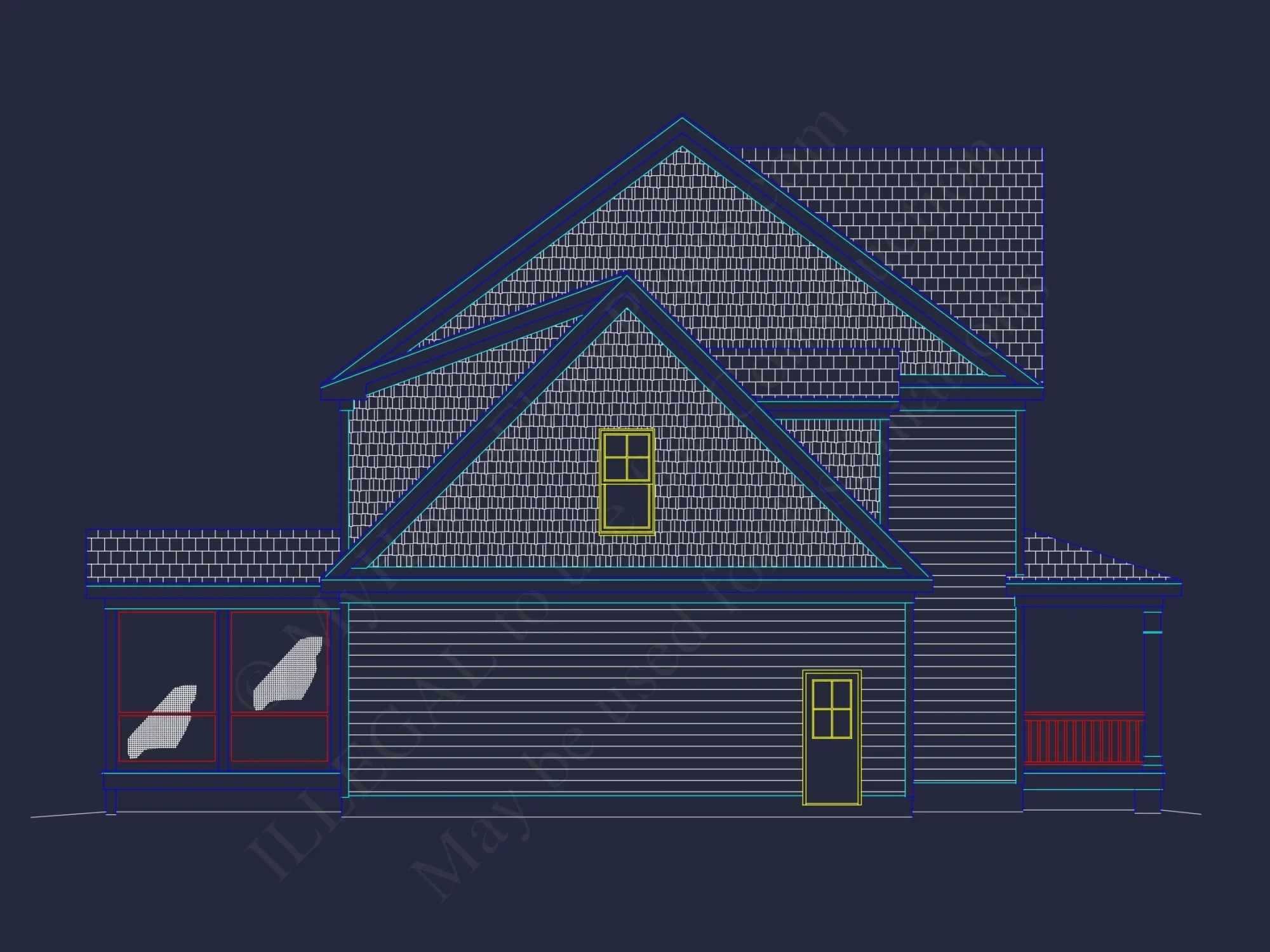 "Image of a traditional Craftsman house plan featuring 2.5 floors and a garage"