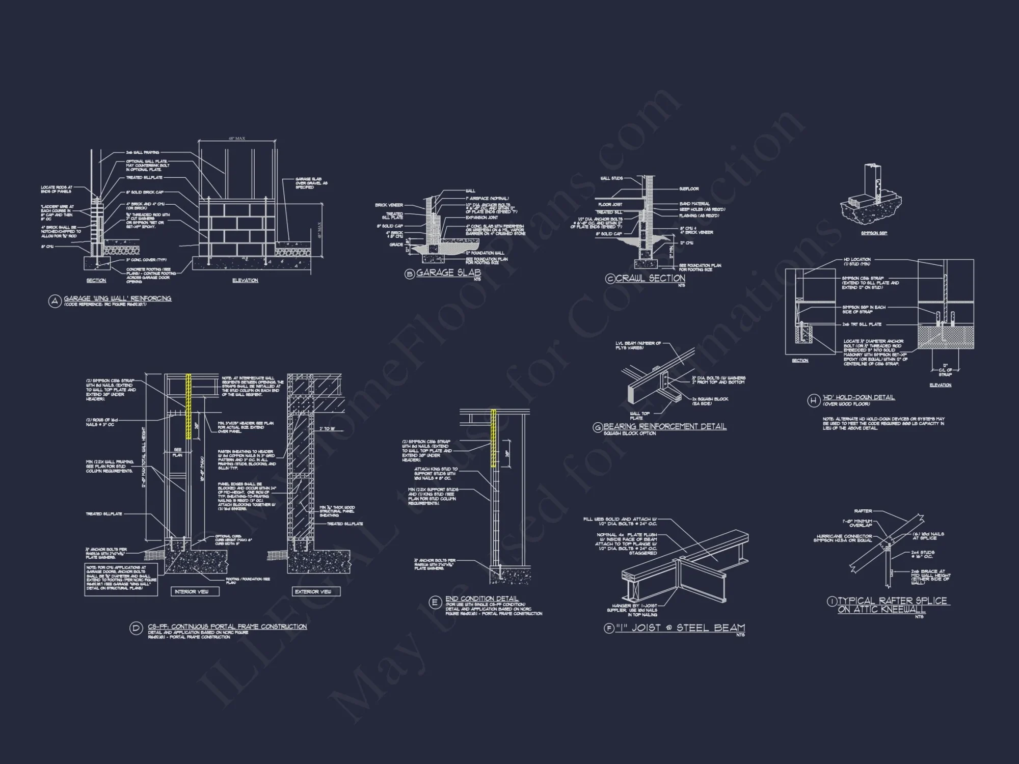 French Country house Blueprint - Architectural Designs & CAD Plan
