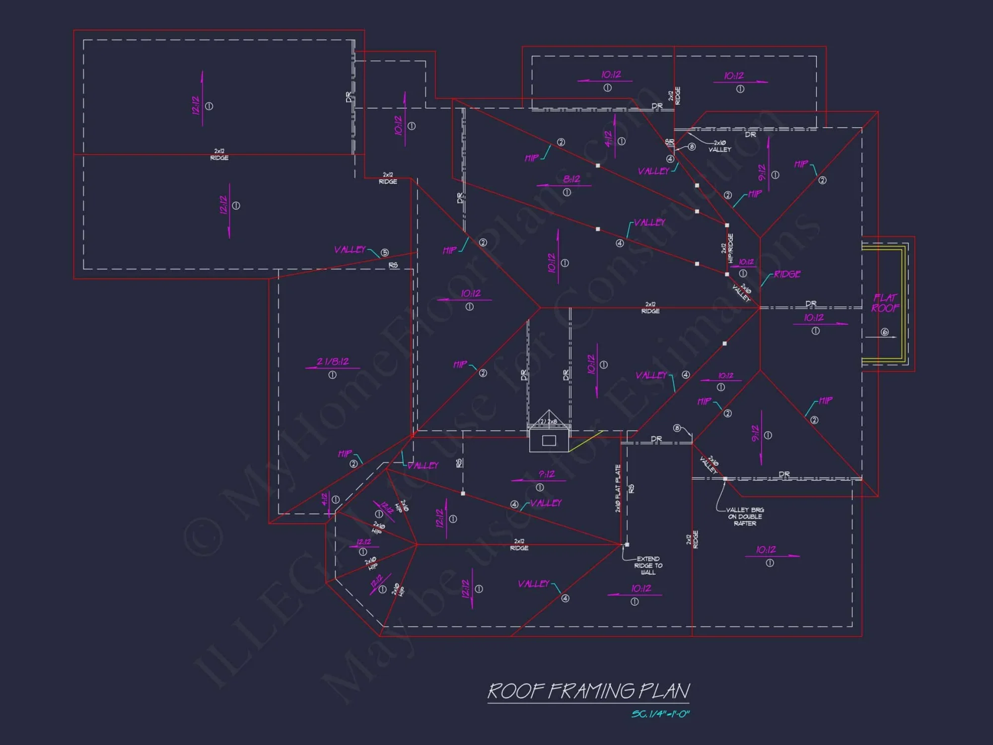 French Country house Blueprint - Architectural Designs & CAD Plan
