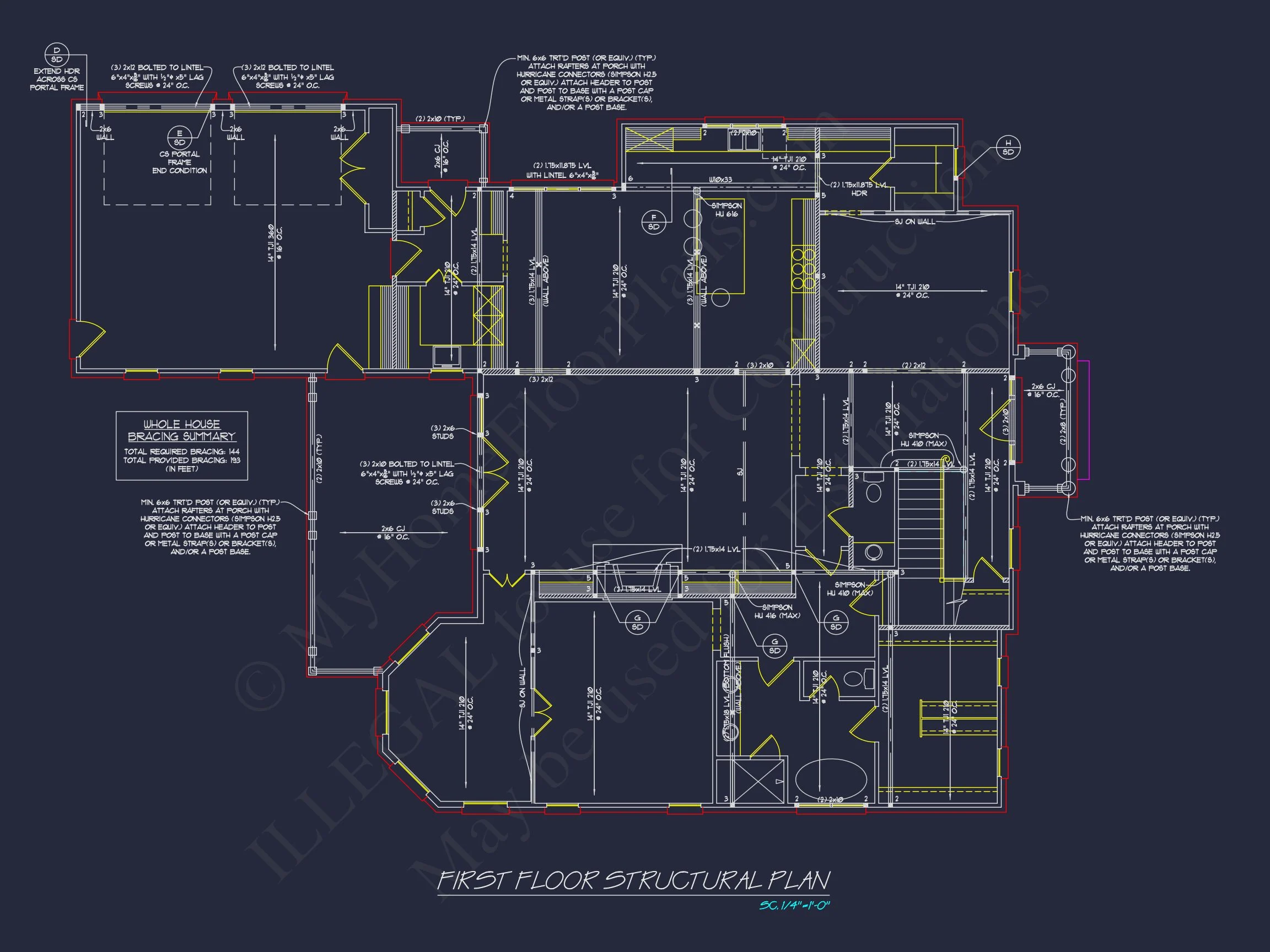 French Country house Blueprint - Architectural Designs & CAD Plan