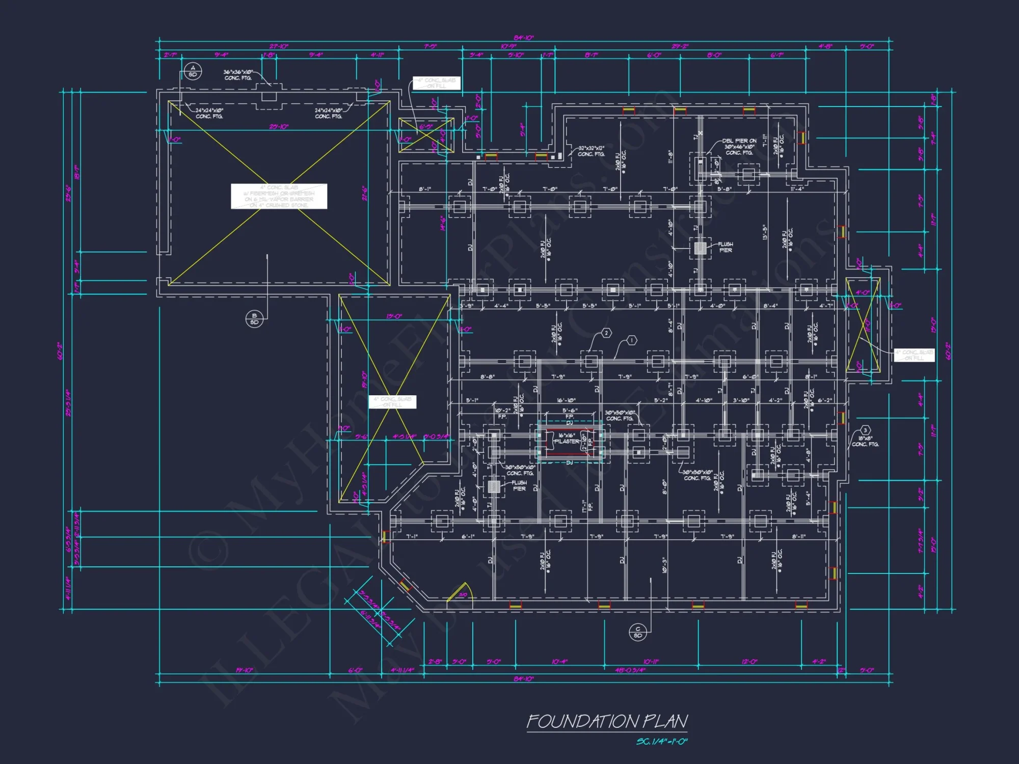 French Country house Blueprint - Architectural Designs & CAD Plan