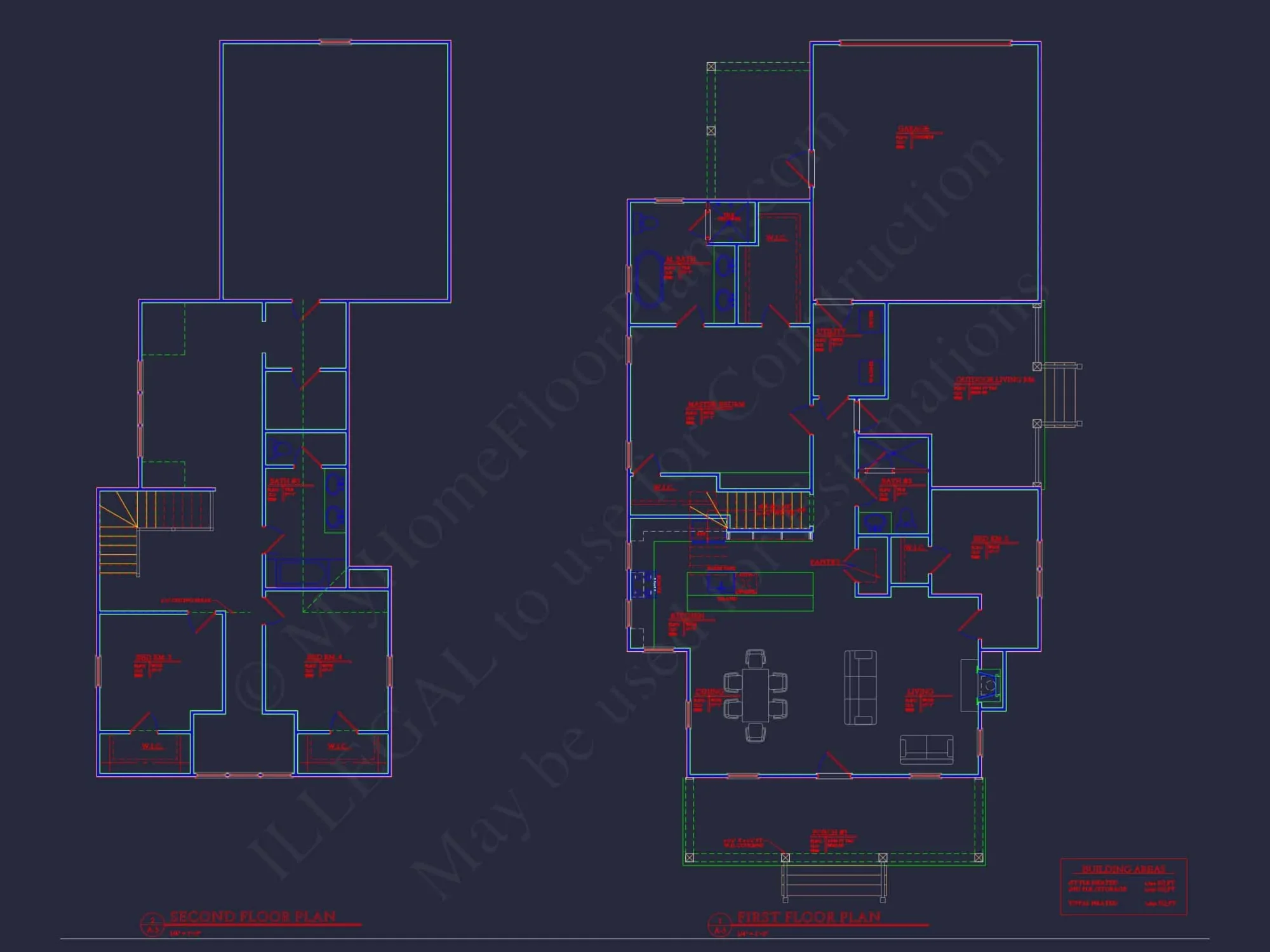 Elegant 2-Story house Plan: Blueprint with CAD Designs