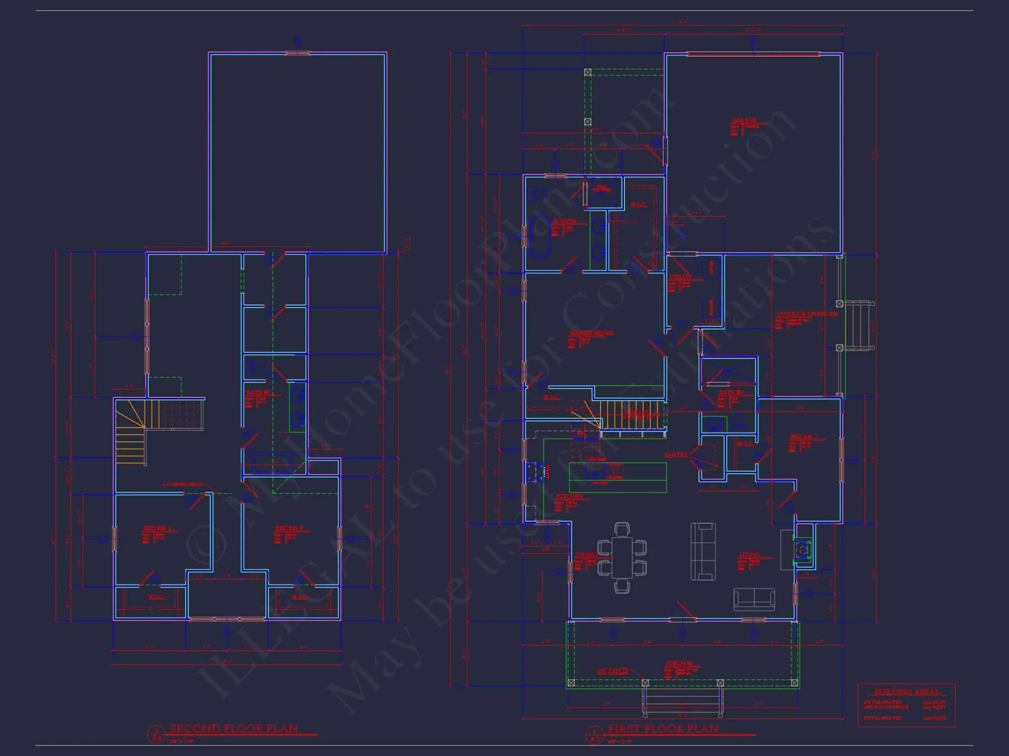 Elegant 2-Story house Plan: Blueprint with CAD Designs