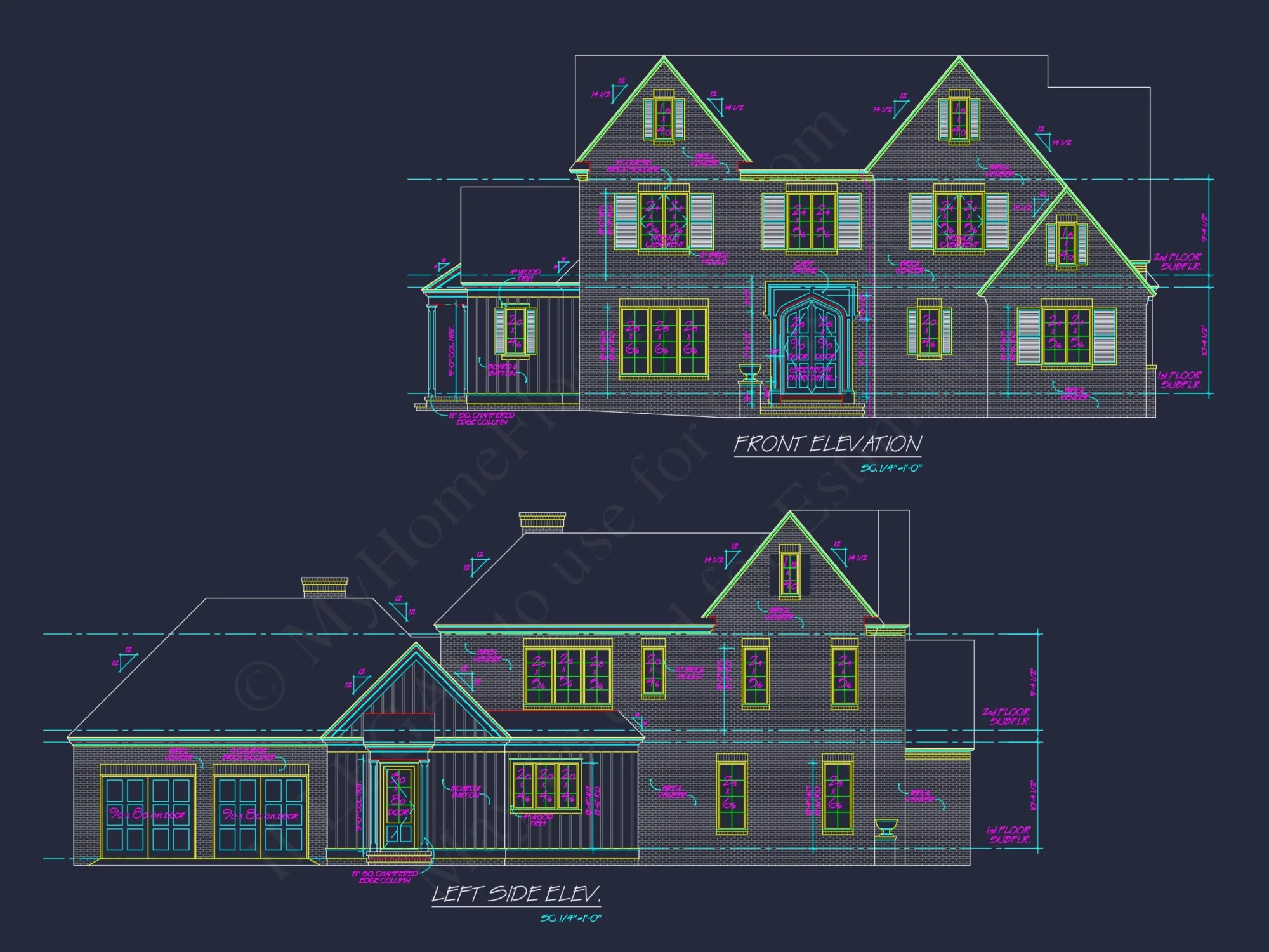 Elegant house Floor Plan with CAD Designs & Blueprint