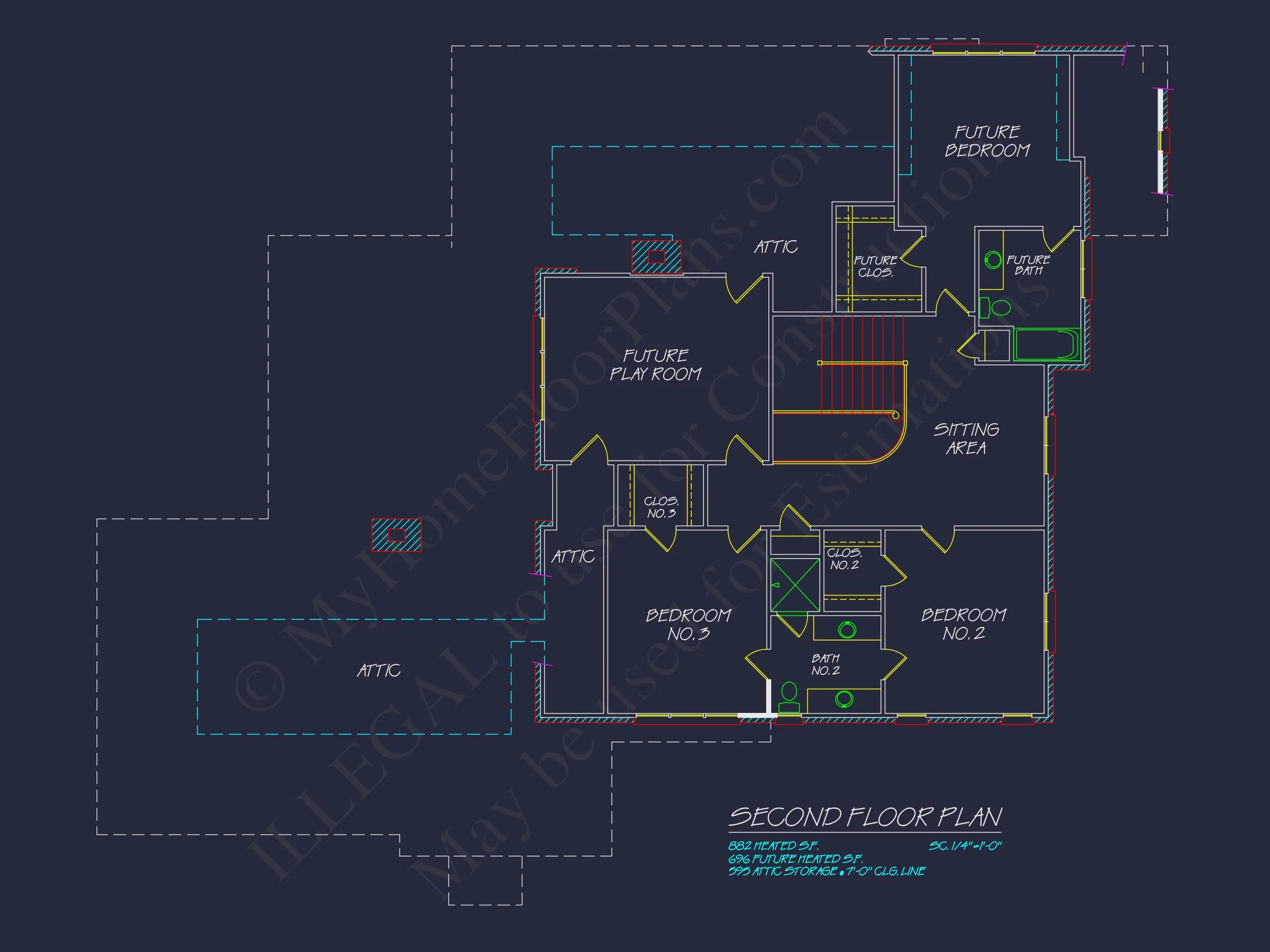 Elegant house Floor Plan with CAD Designs & Blueprint