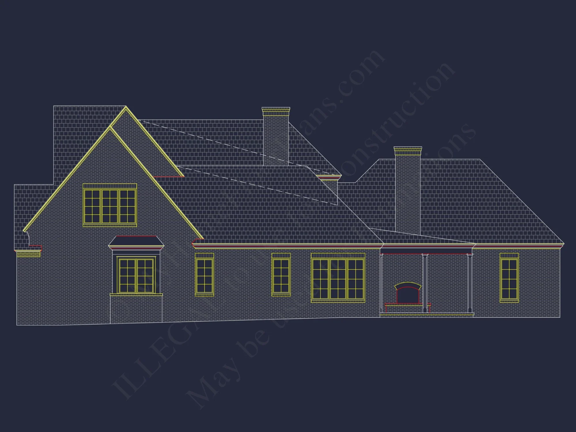 Elegant house Floor Plan with CAD Designs & Blueprint