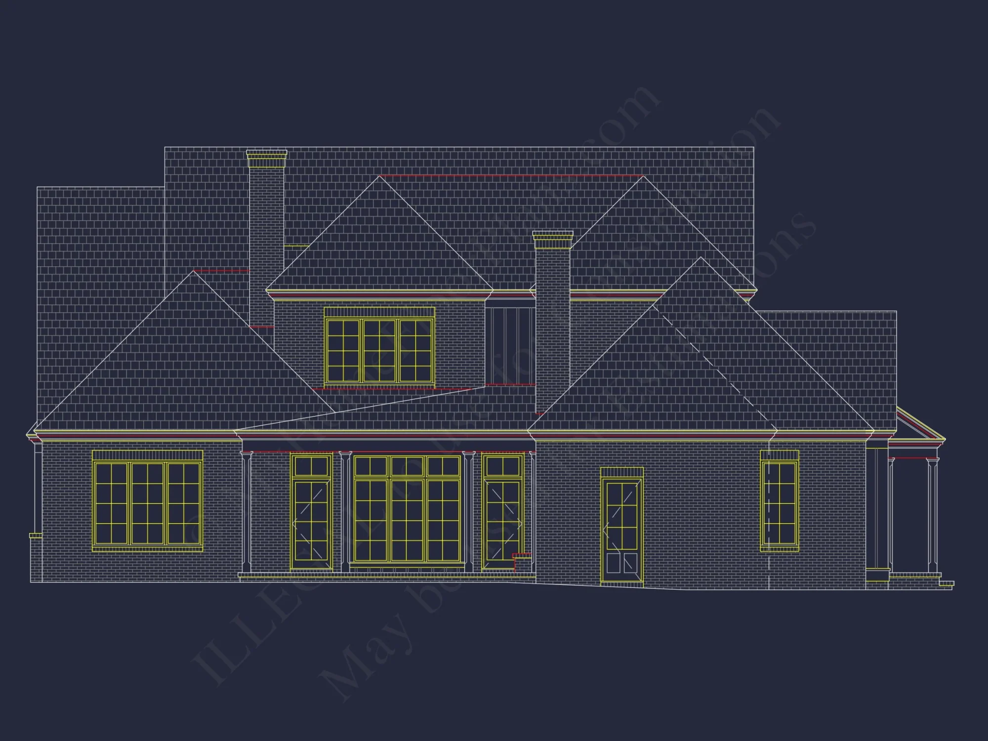 Elegant house Floor Plan with CAD Designs & Blueprint