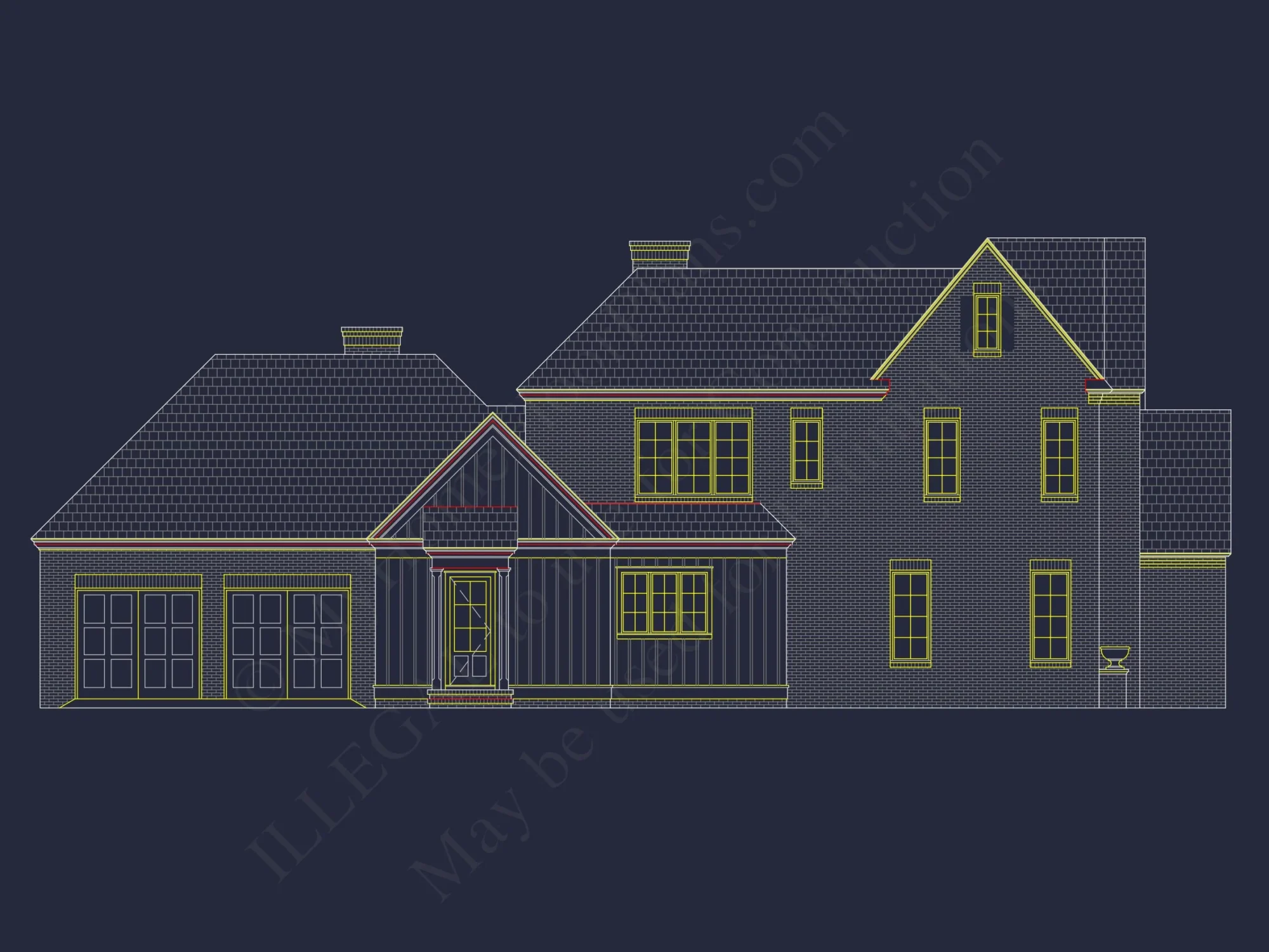 Elegant house Floor Plan with CAD Designs & Blueprint
