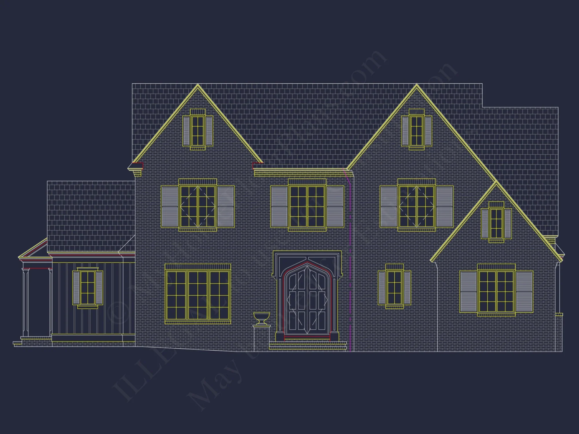 Elegant house Floor Plan with CAD Designs & Blueprint