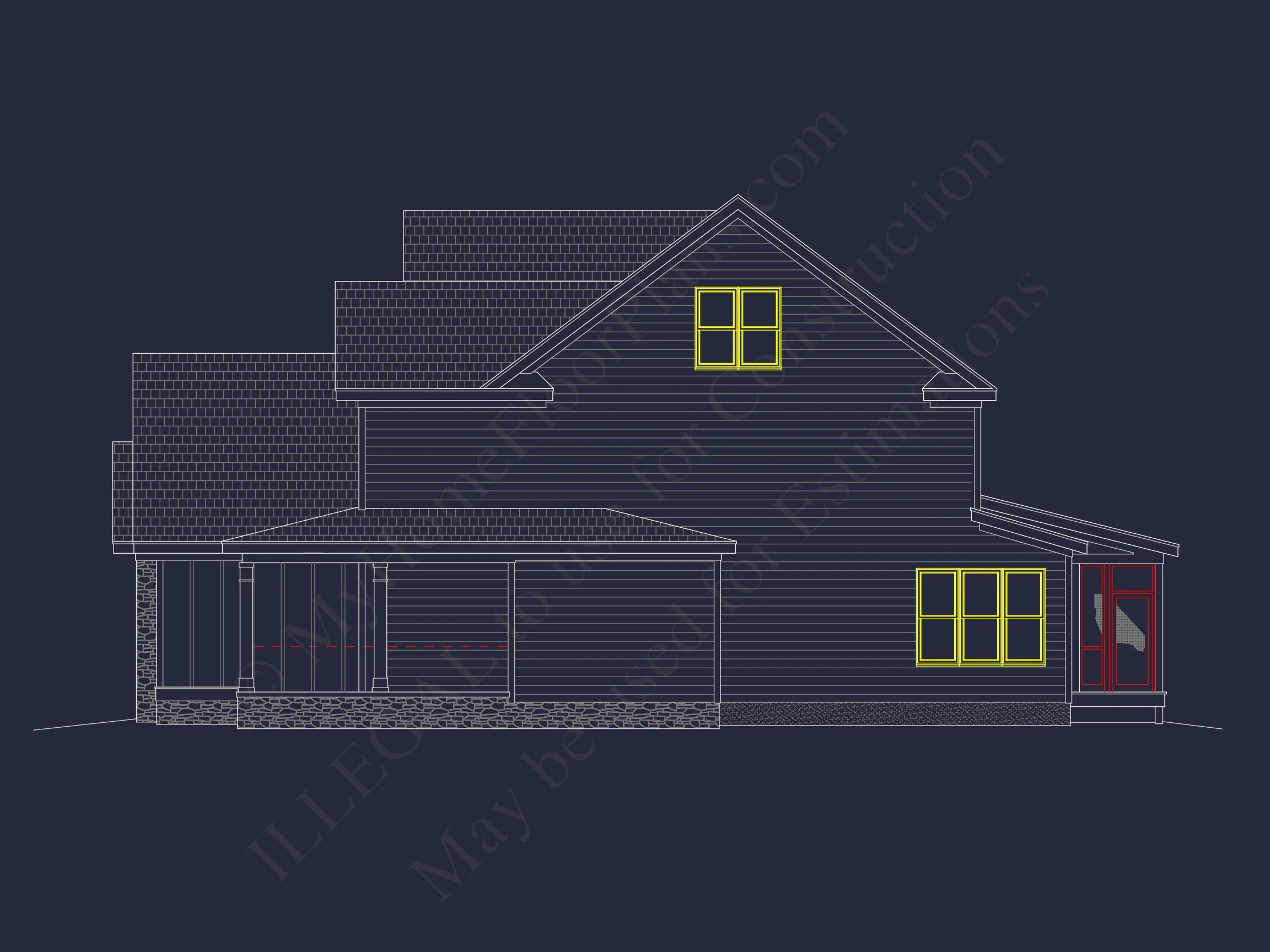 14-1671 HOUSE PLAN - House Plan Blueprint with Spacious Layout, CAD Design & Features 6 house Plan Blueprint with Spacious Layout, CAD Design & Features