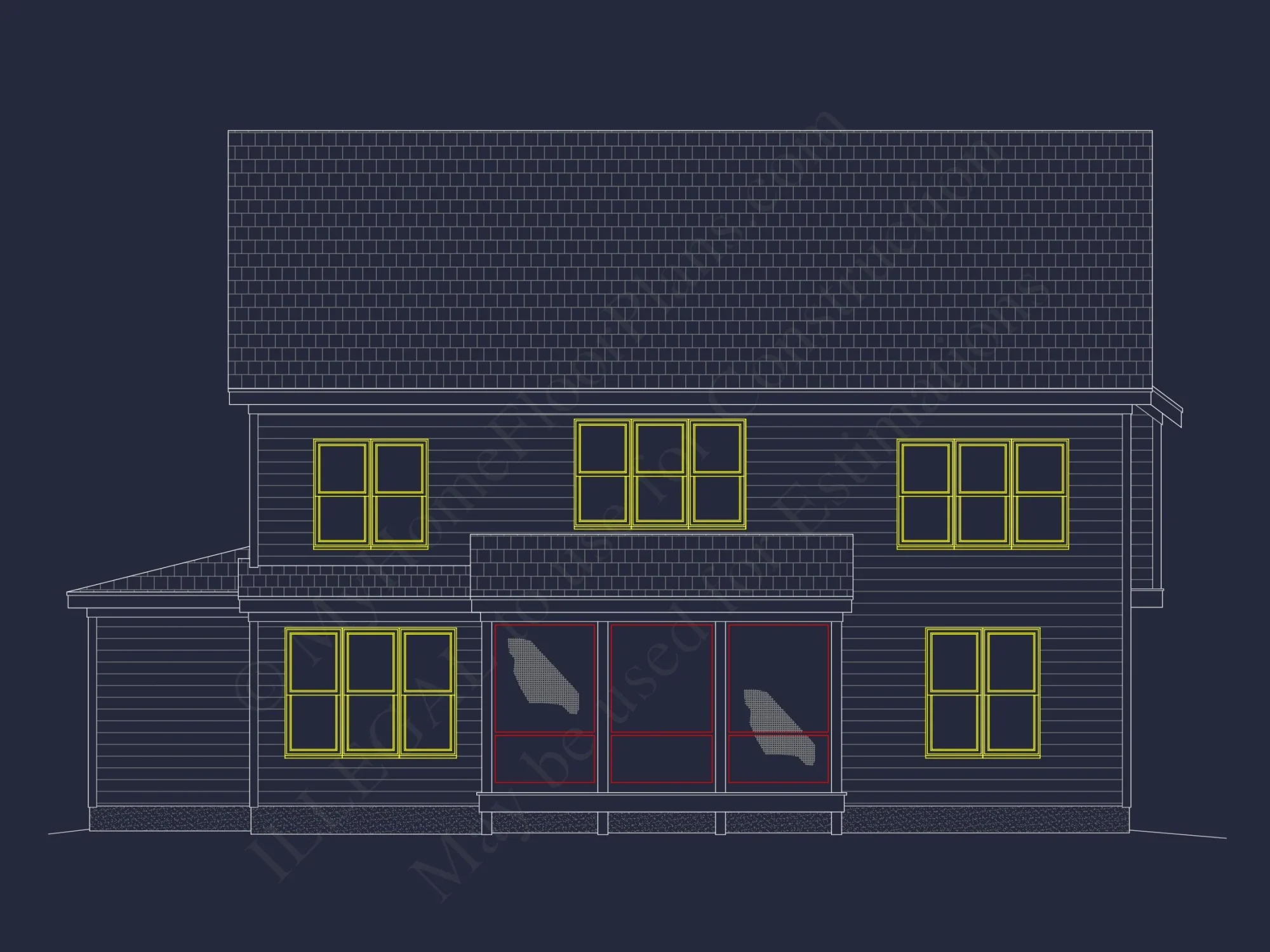 house Plan Blueprint with Spacious Layout, CAD Design & Features
