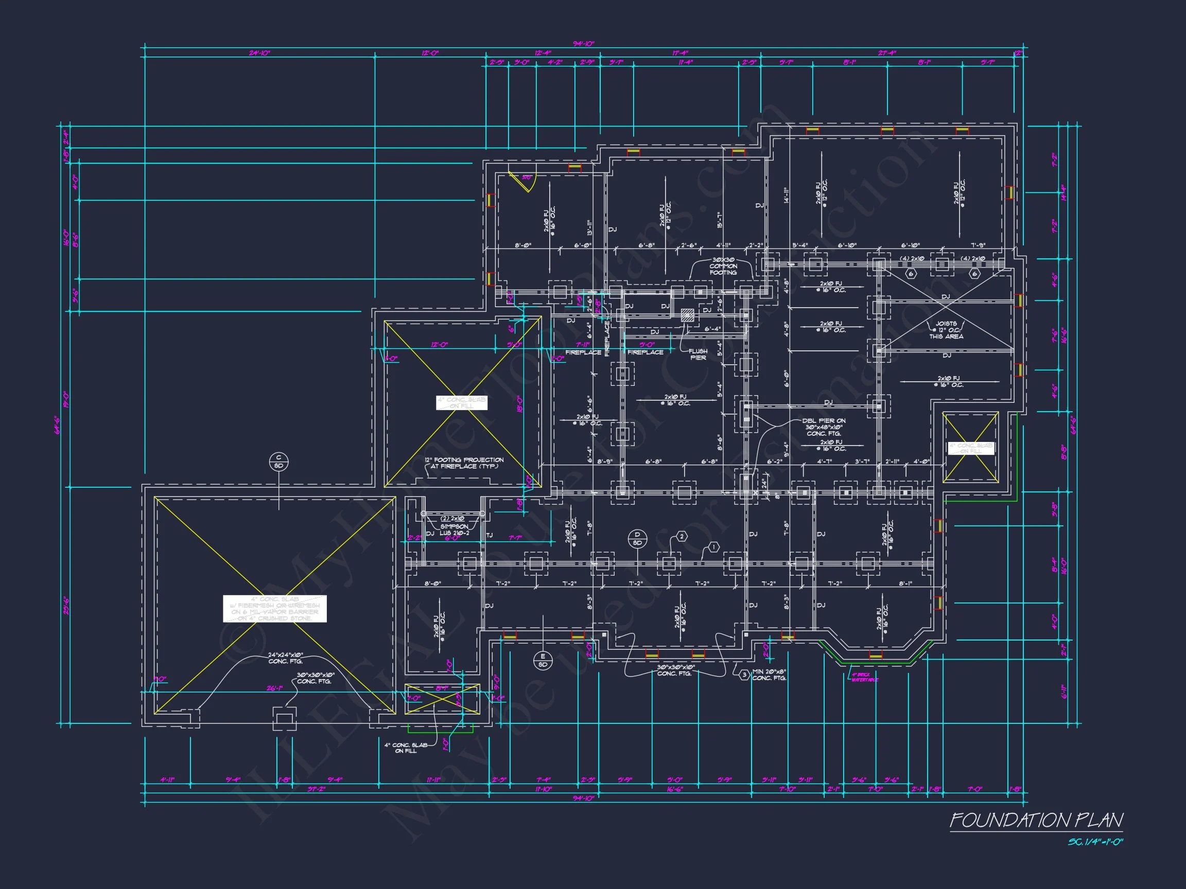 Stunning house Plan Design with Architectural CAD Blueprint
