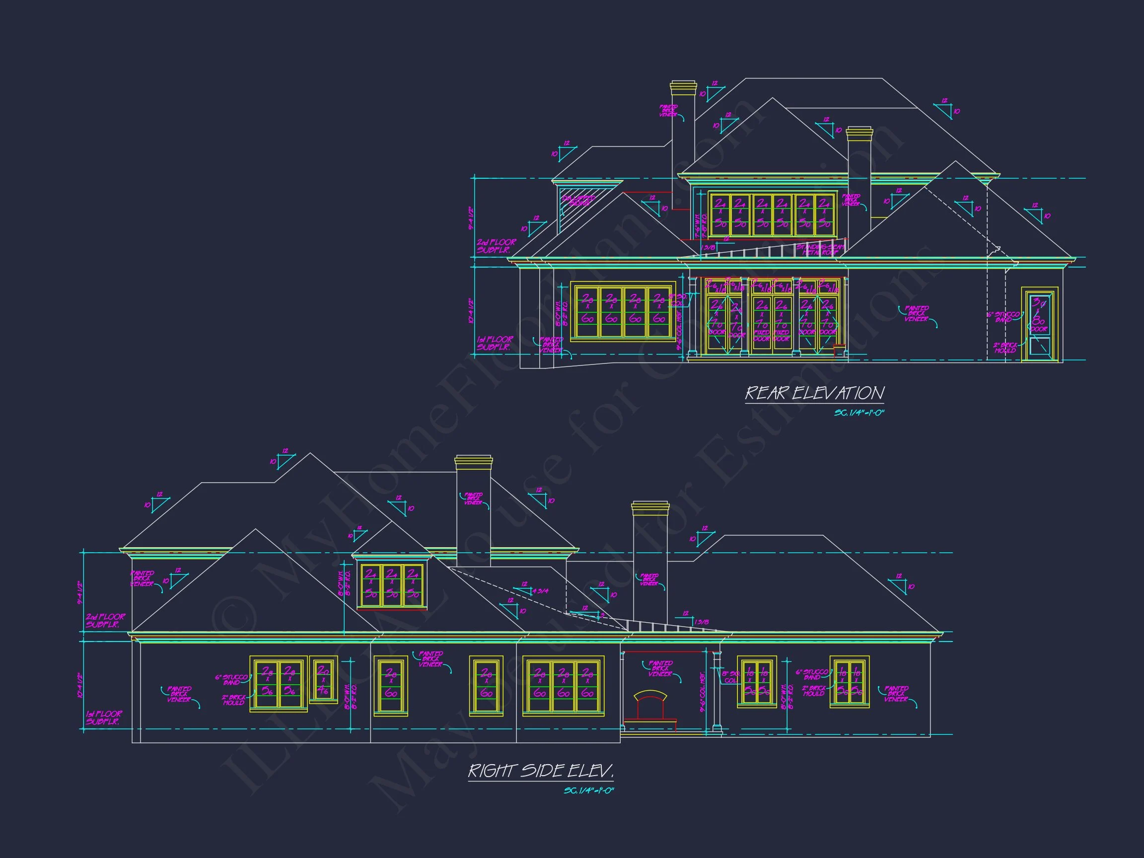 Stunning house Plan Design with Architectural CAD Blueprint