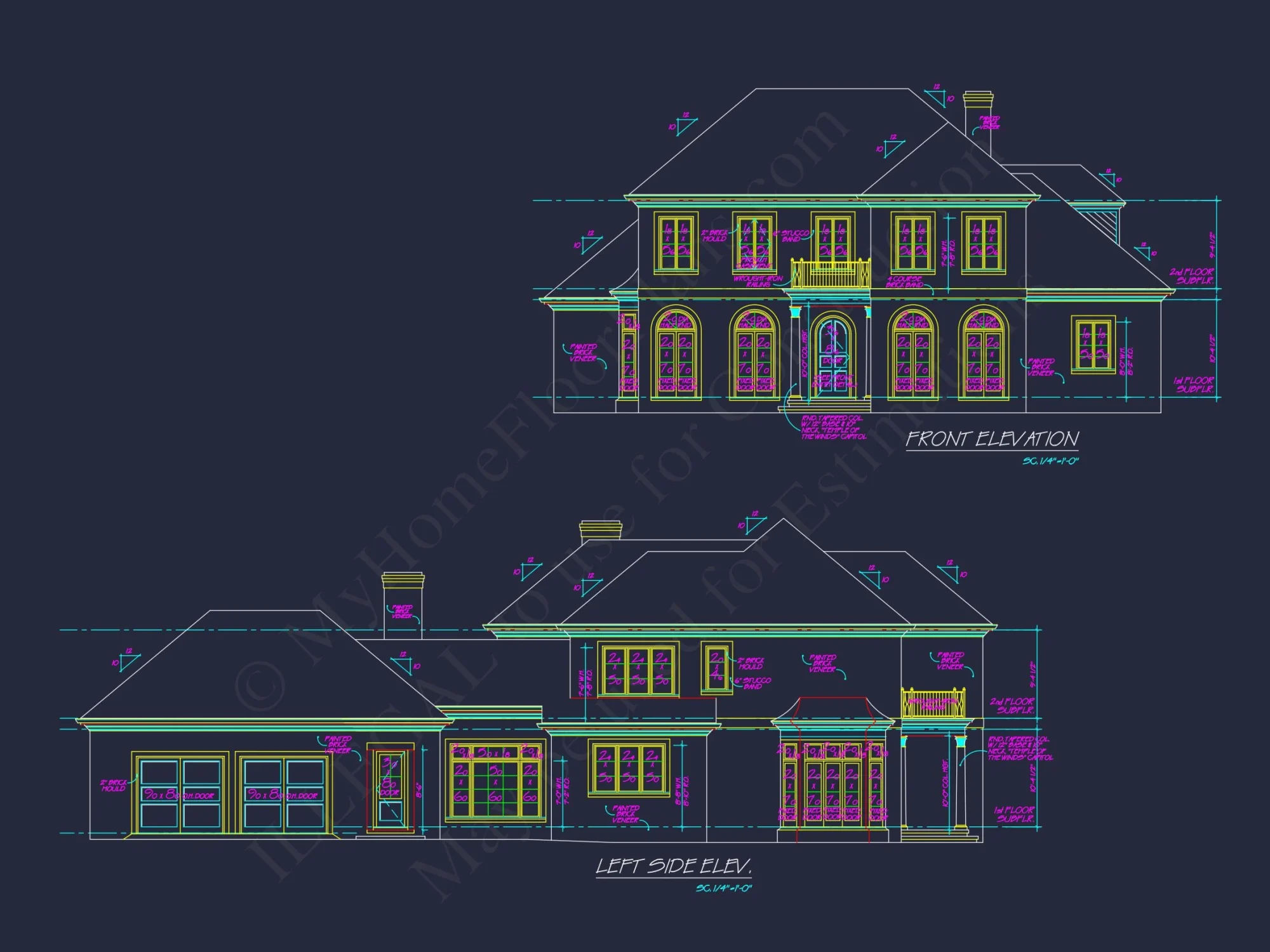 Stunning house Plan Design with Architectural CAD Blueprint