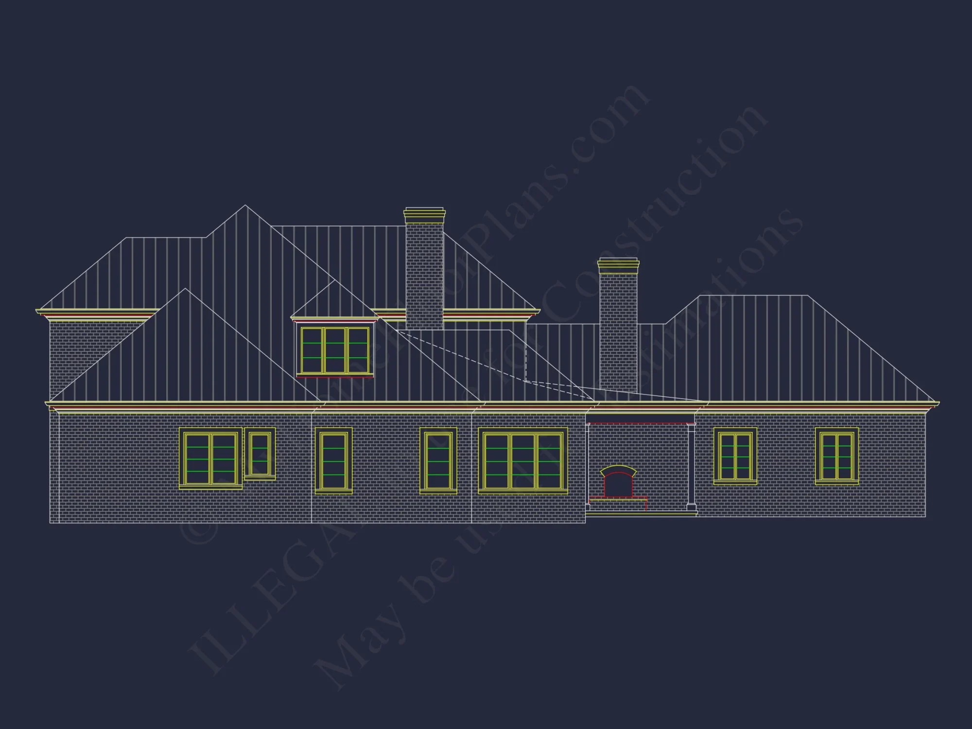 Stunning house Plan Design with Architectural CAD Blueprint