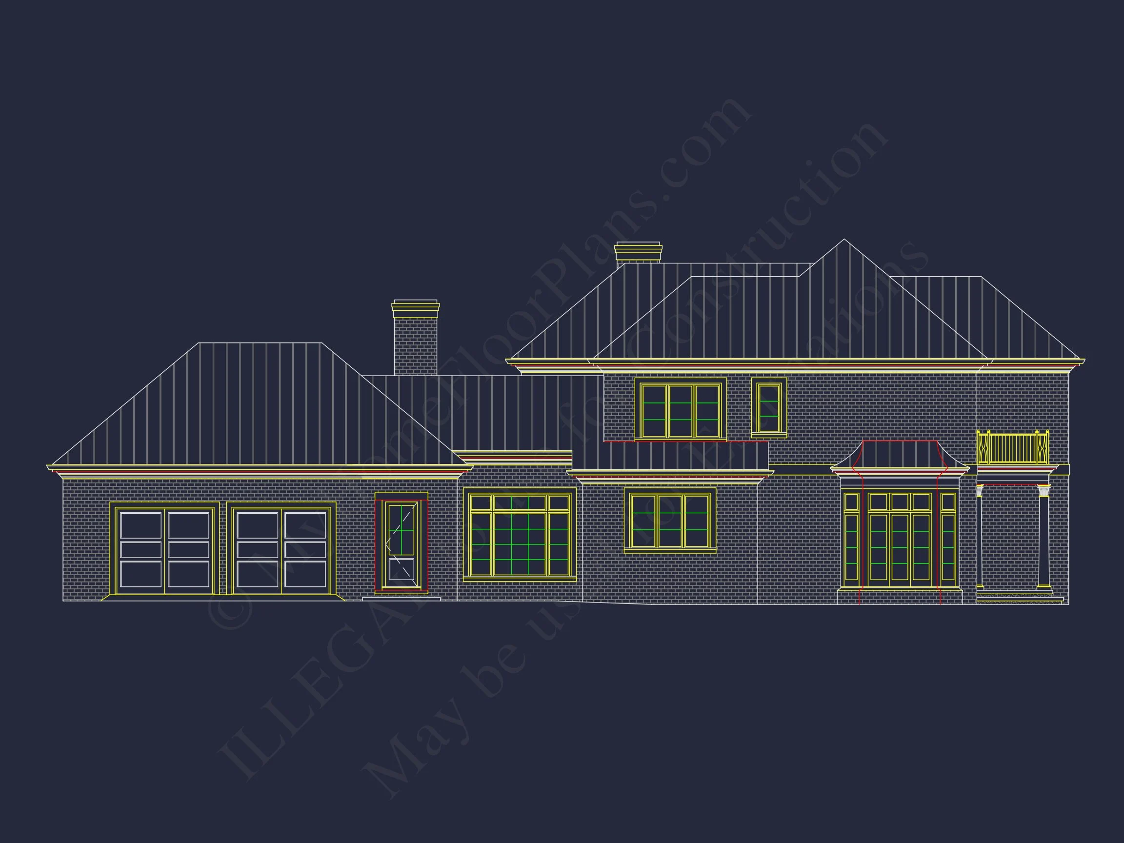 Stunning house Plan Design with Architectural CAD Blueprint