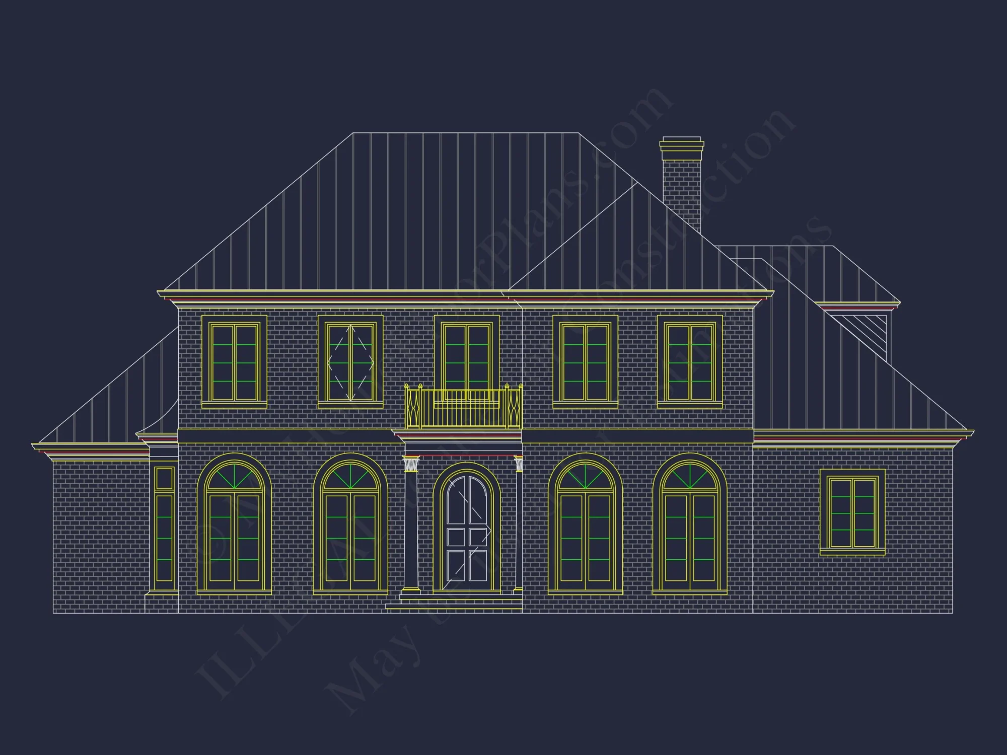 Stunning house Plan Design with Architectural CAD Blueprint