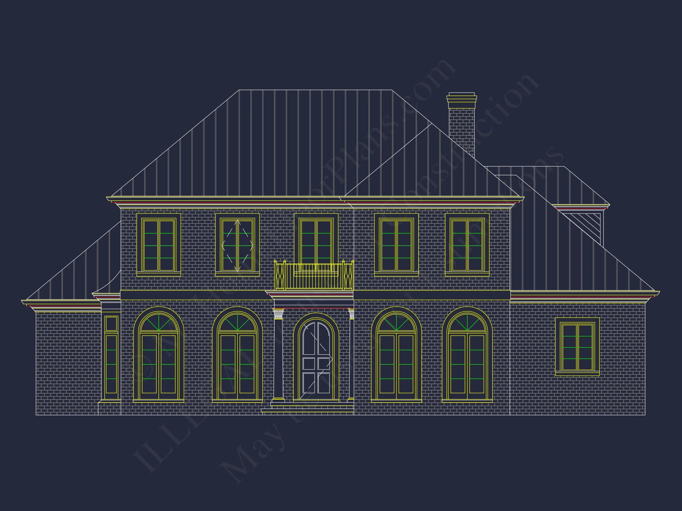 Stunning house Plan Design with Architectural CAD Blueprint
