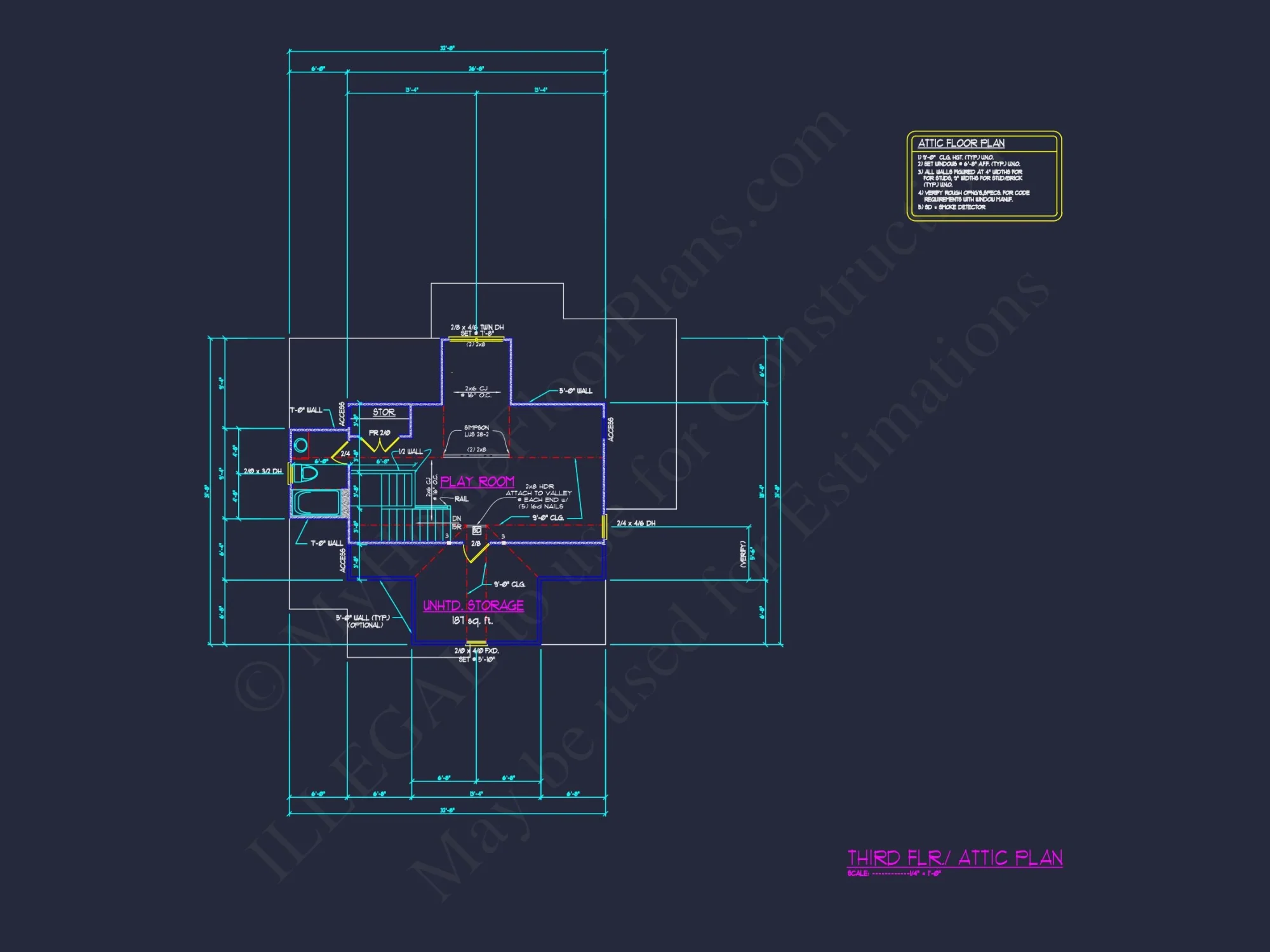 Modern 3-Story Craftsman house Plan with CAD Blueprints