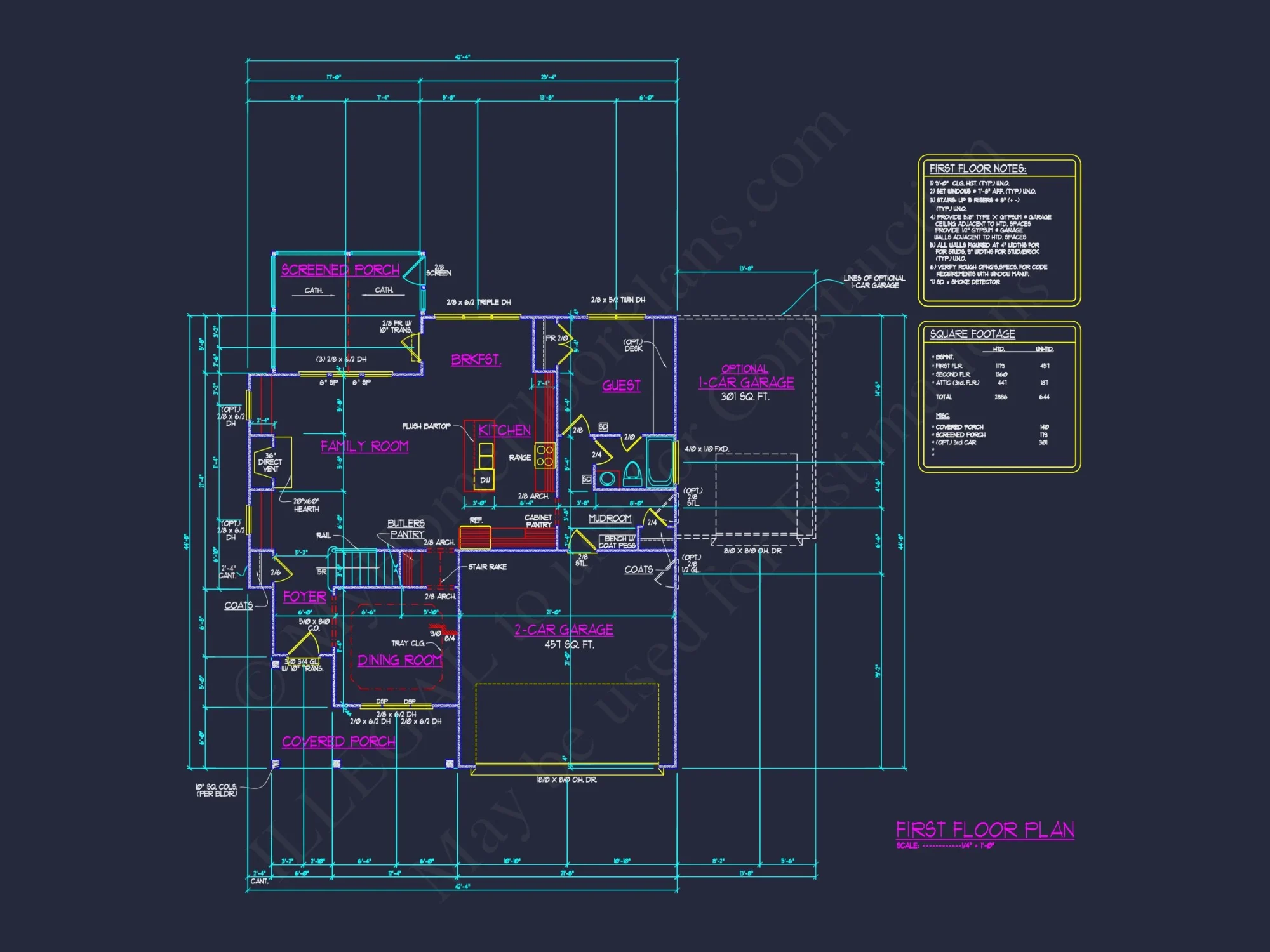 Modern 3-Story Craftsman house Plan with CAD Blueprints