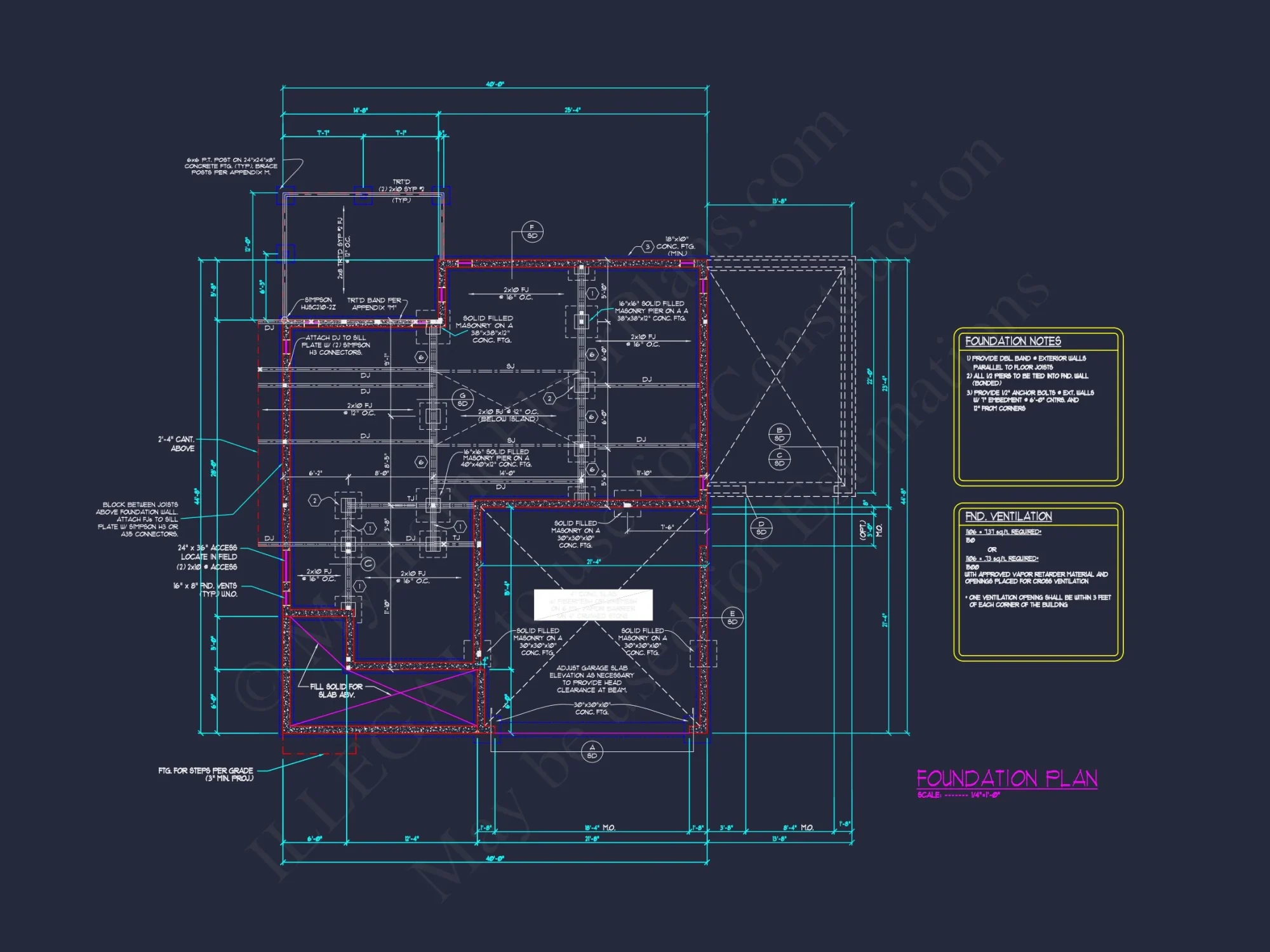 Modern 3-Story Craftsman house Plan with CAD Blueprints
